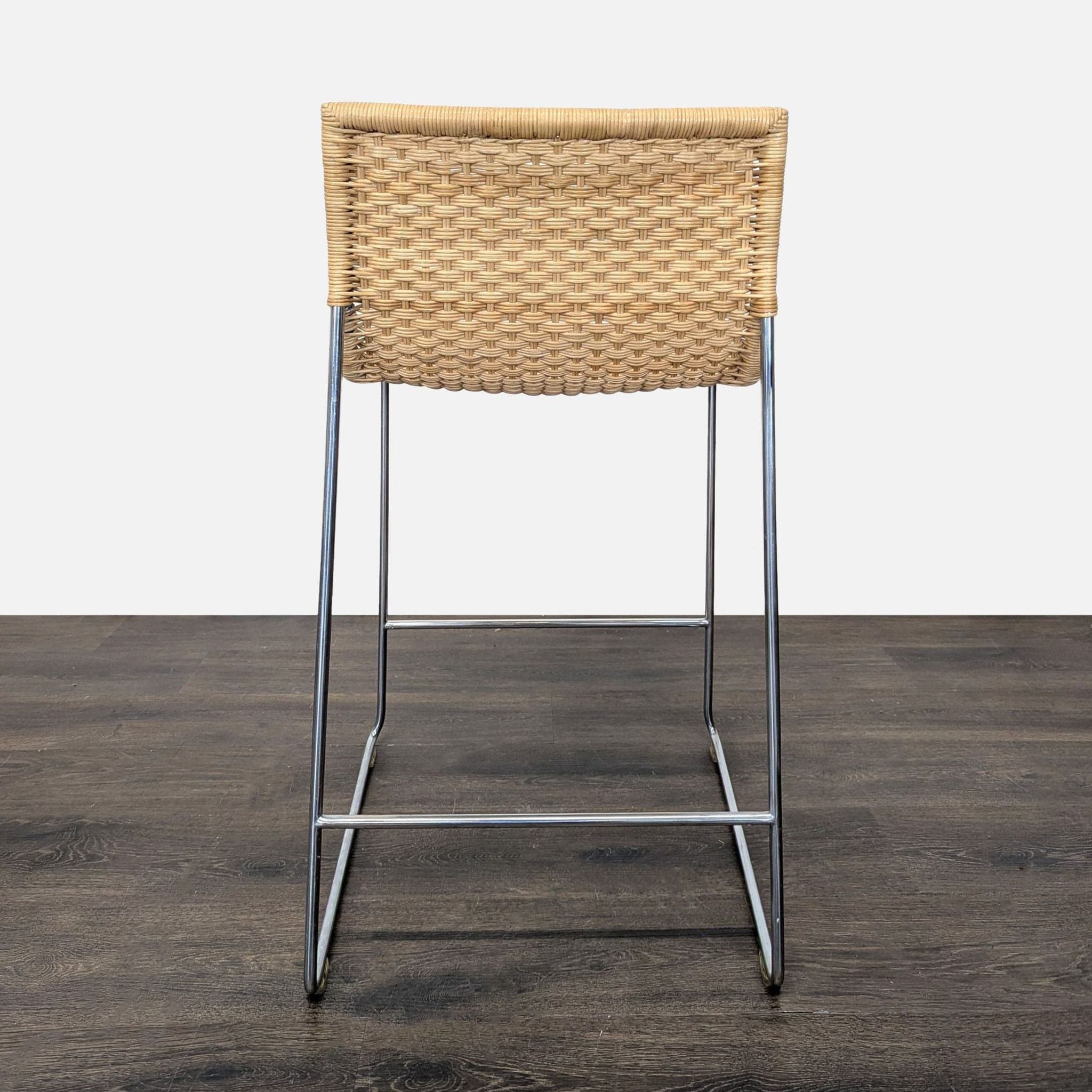 Set of Three Rattan Woven Counter/Bar Stools - Thumbnail 2