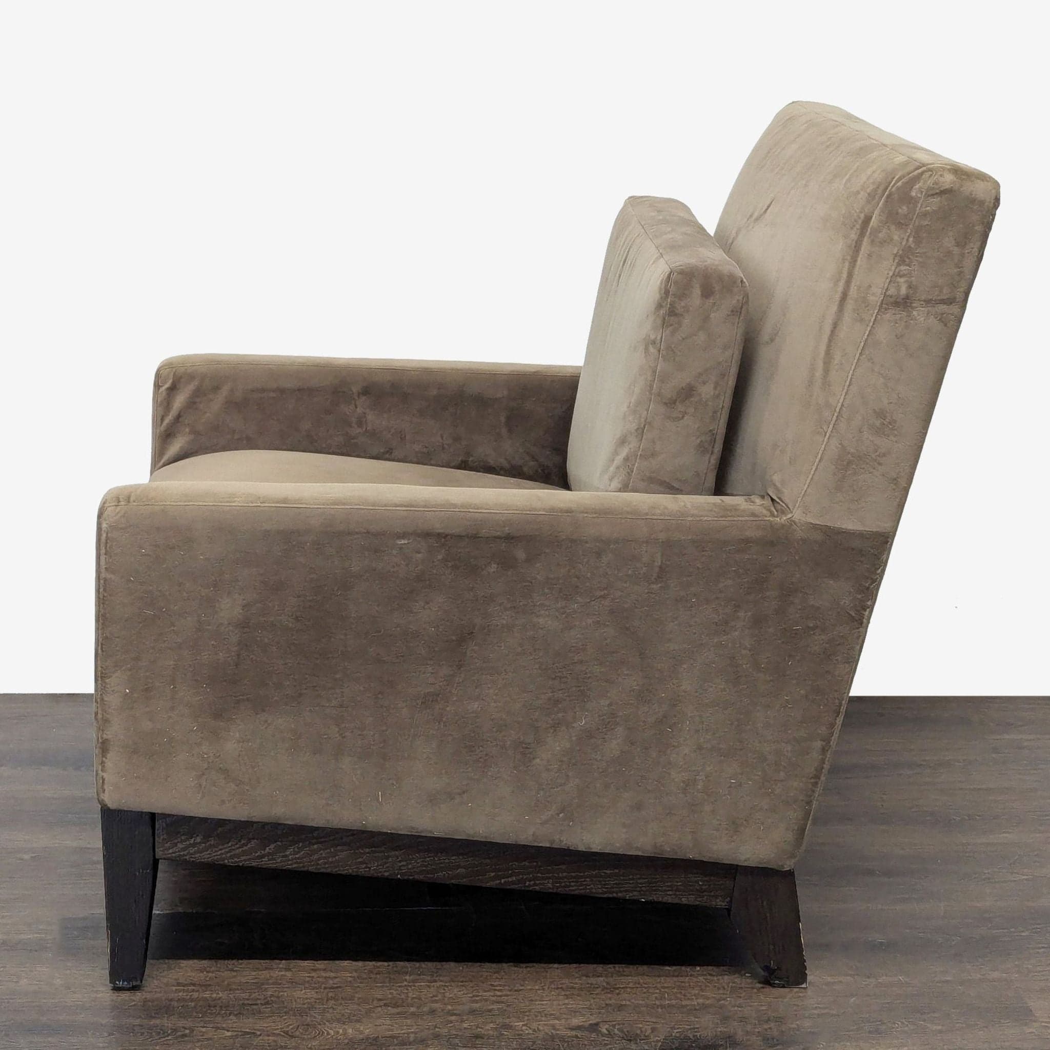 West Elm Brown Lounge Armchair – Modern and Comfortable - Thumbnail 3