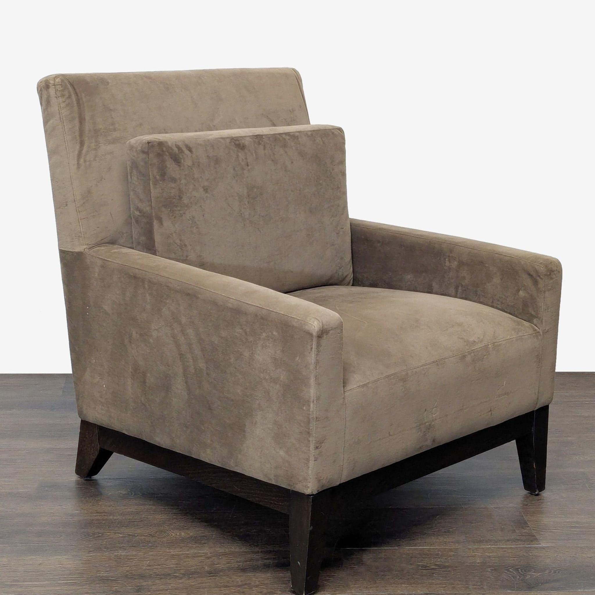 West Elm Brown Lounge Armchair – Modern and Comfortable - Thumbnail 2