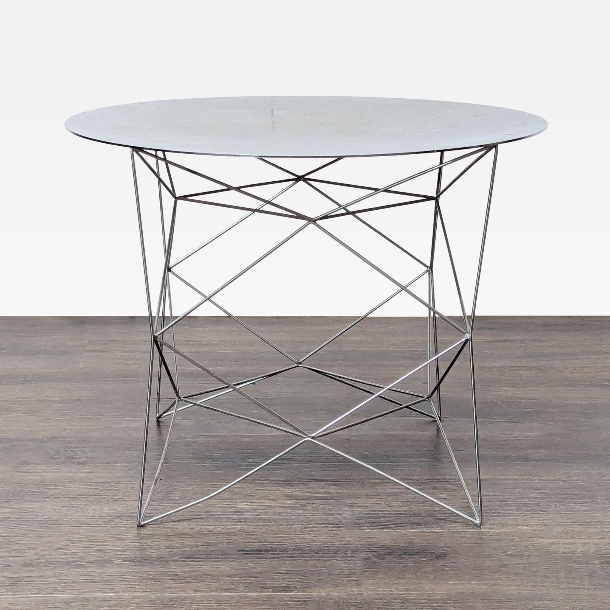 West Elm Chrome Wire Table - Thumbnail 2