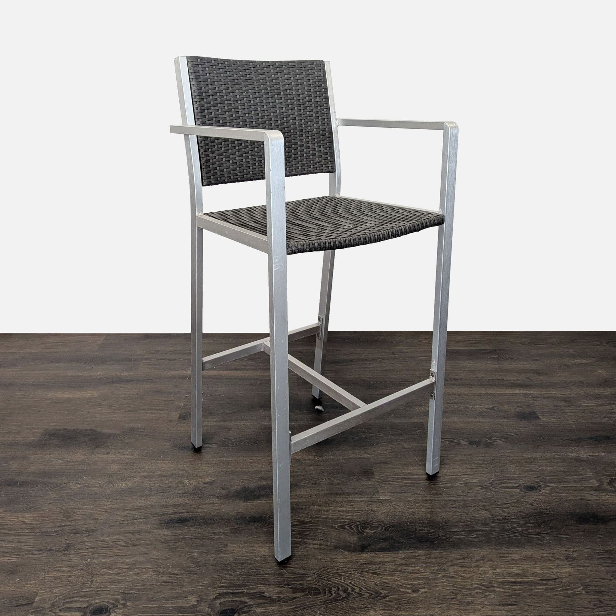 Christopher Knight Home Cape Coral Set of 4 Modern Wicker Bar Stools with Metal Frame - Thumbnail 5
