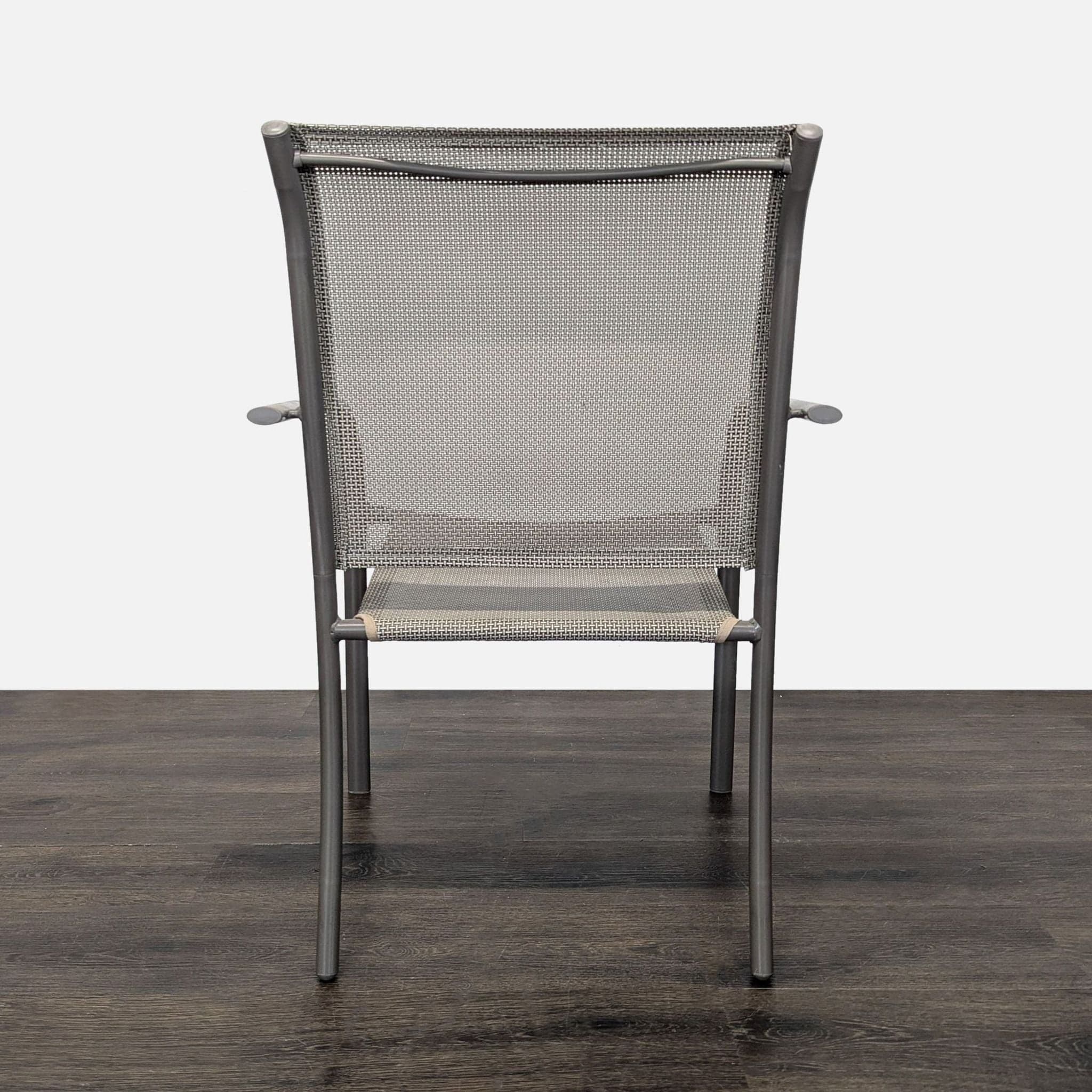 Set of 6 Modern Outdoor Chairs with Armrests - Thumbnail 8