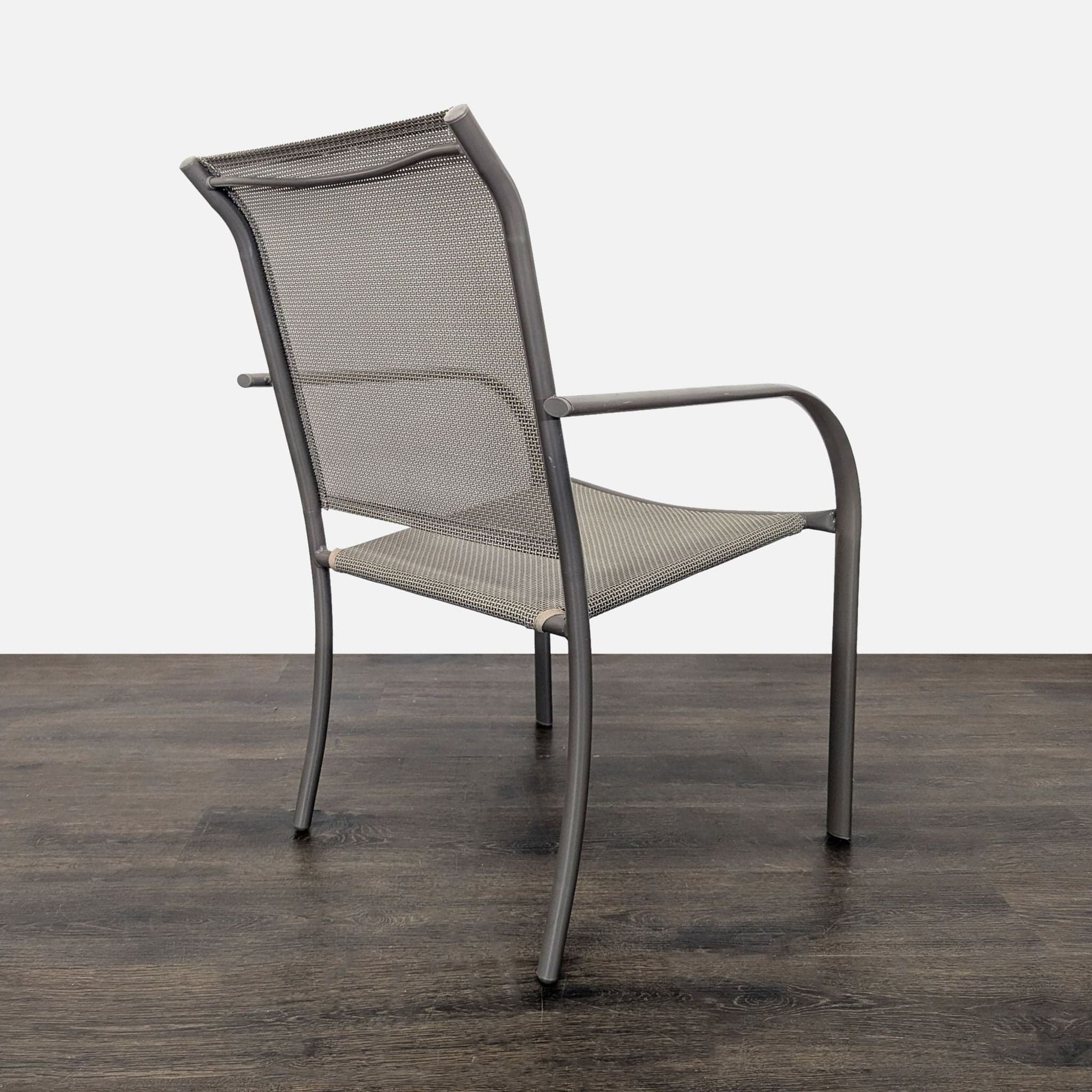 Set of 6 Modern Outdoor Chairs with Armrests - Thumbnail 7