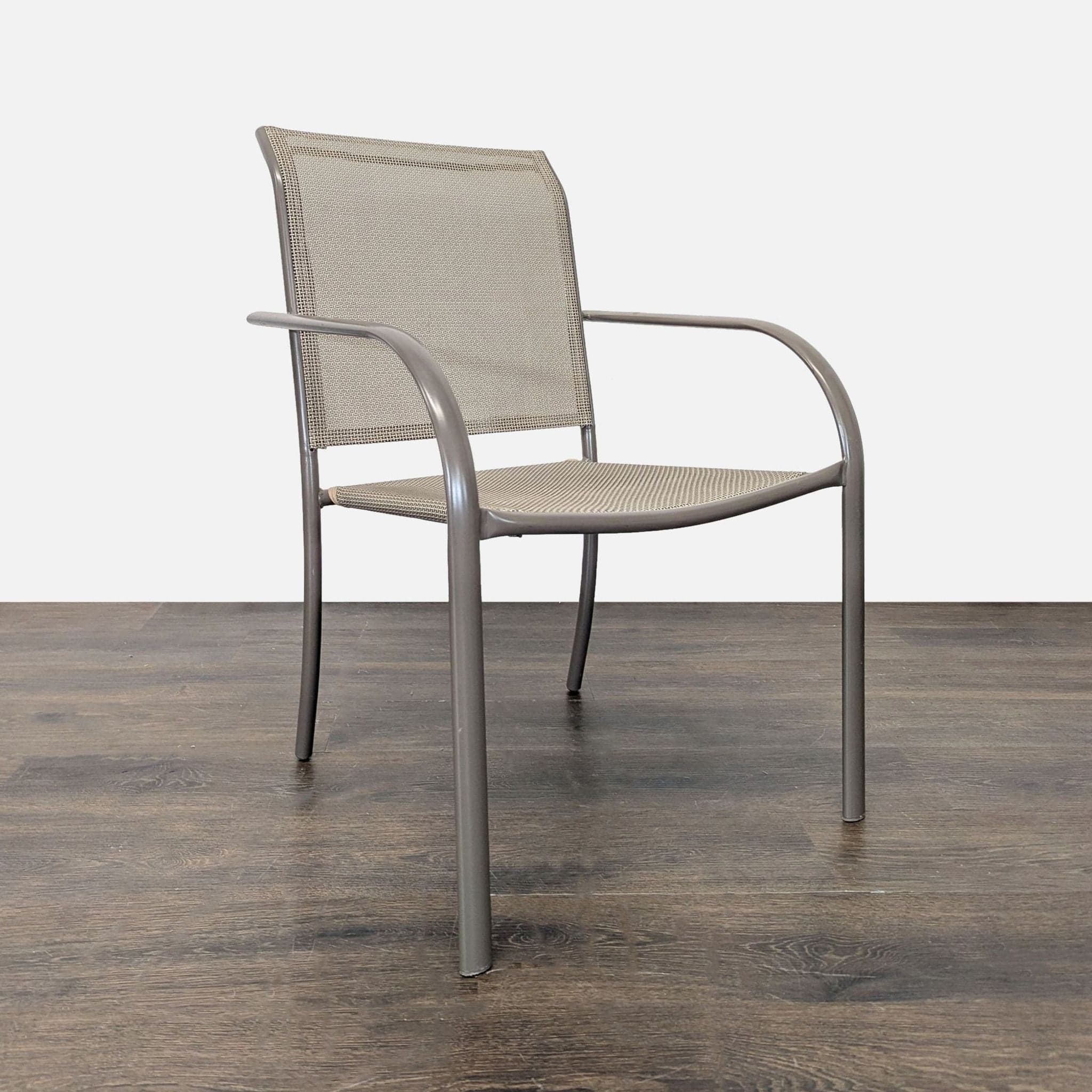 Set of 6 Modern Outdoor Chairs with Armrests - Thumbnail 5