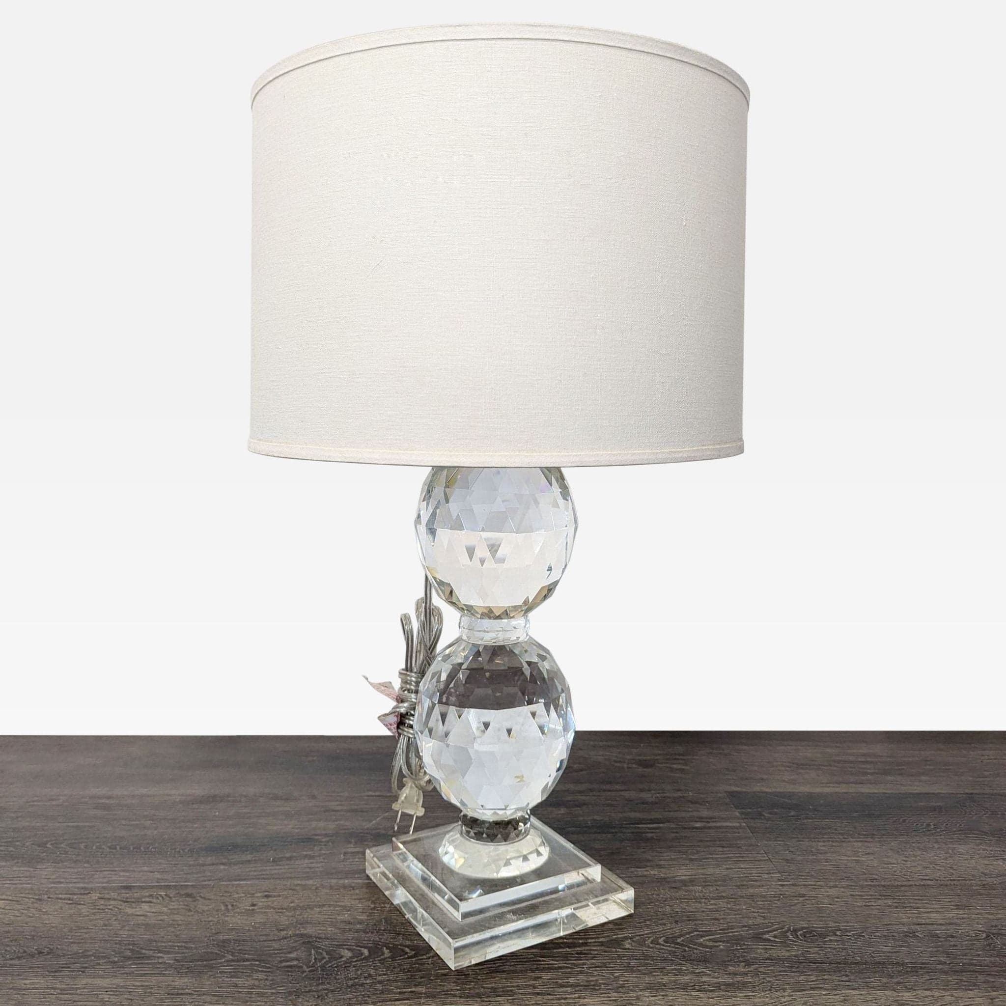 Pottery Barn Carlotta Crystal Table Lamps - Set of 2 with White Shades - Thumbnail 5