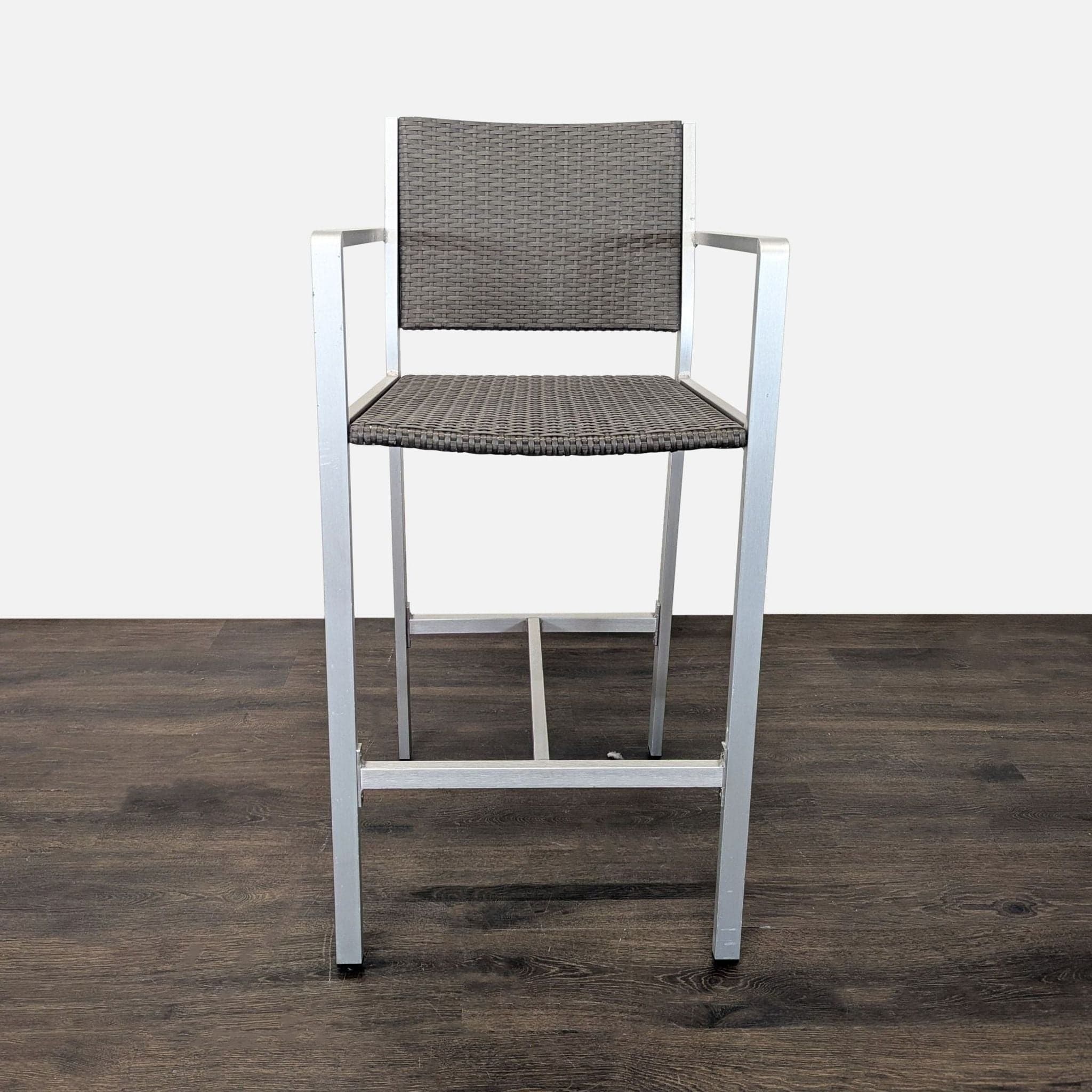 Christopher Knight Home Cape Coral Set of 4 Modern Wicker Bar Stools with Metal Frame - Thumbnail 2