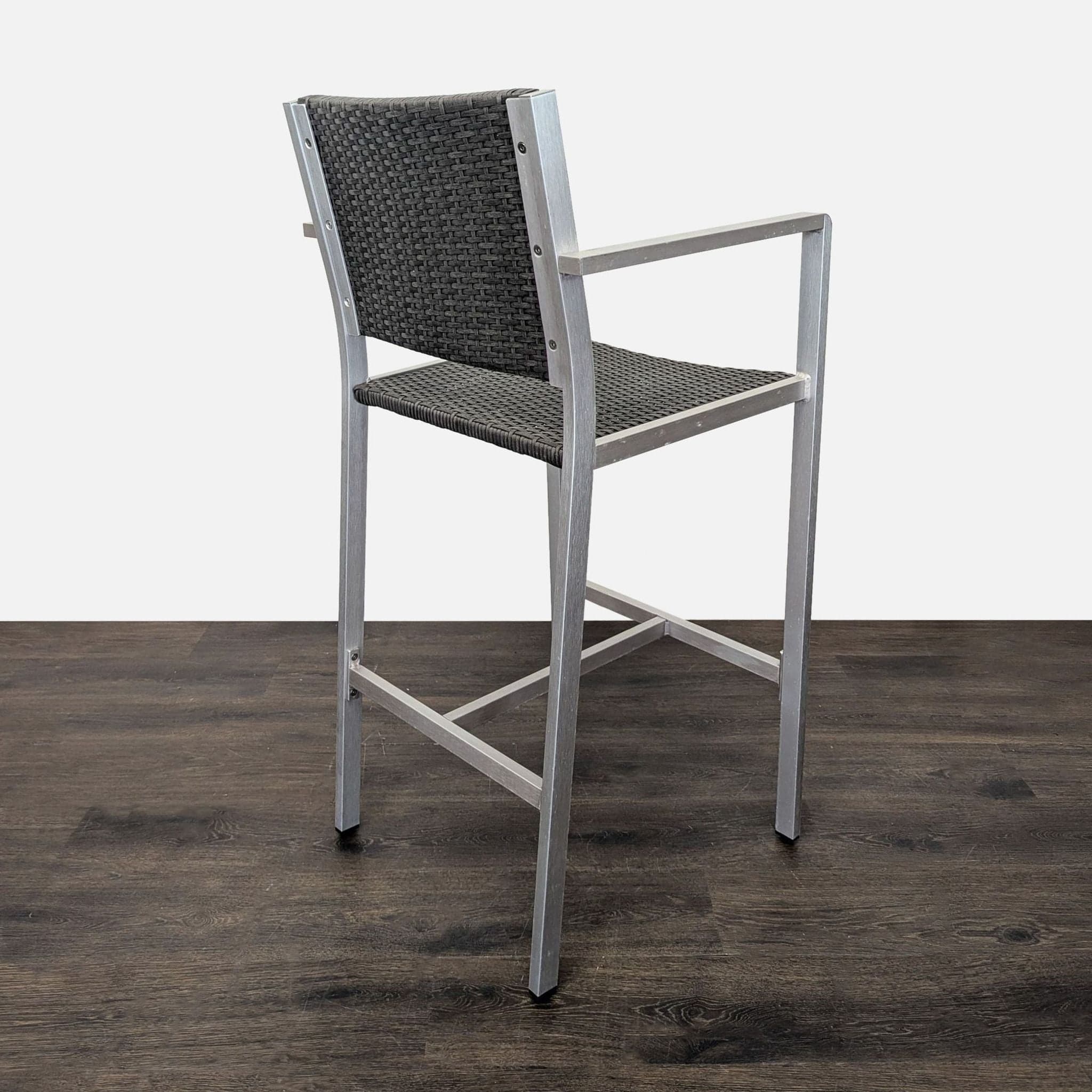 Christopher Knight Home Cape Coral Set of 4 Modern Wicker Bar Stools with Metal Frame - Thumbnail 7