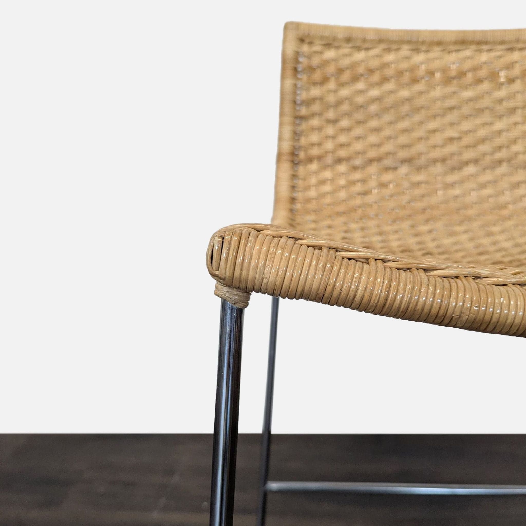 Set of Three Rattan Woven Counter/Bar Stools - Thumbnail 5