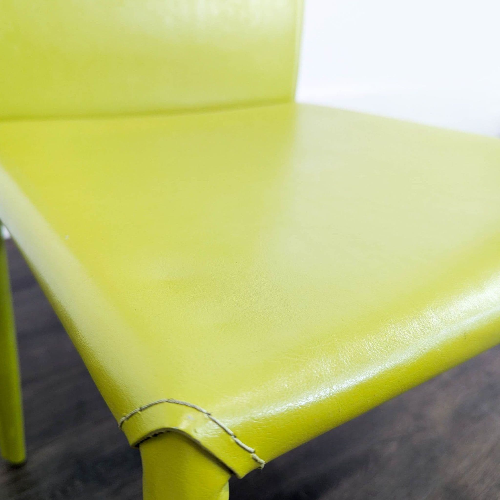 Set of Six Leather Dining Chairs - Thumbnail 8