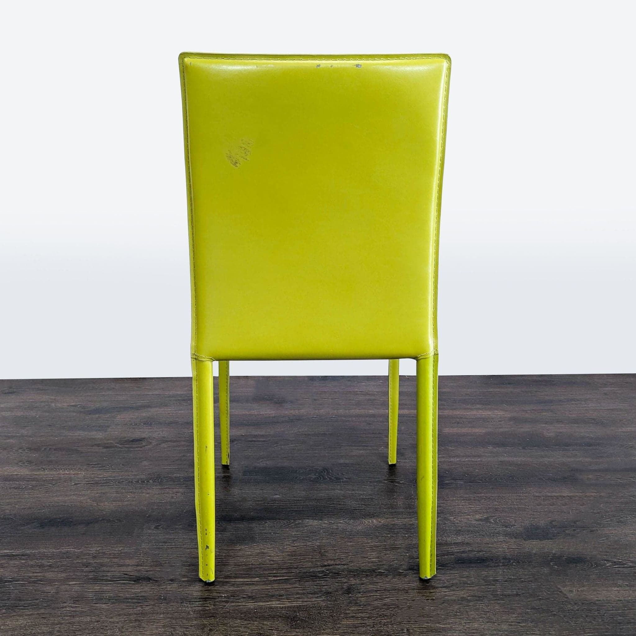 Set of Six Leather Dining Chairs - Thumbnail 6