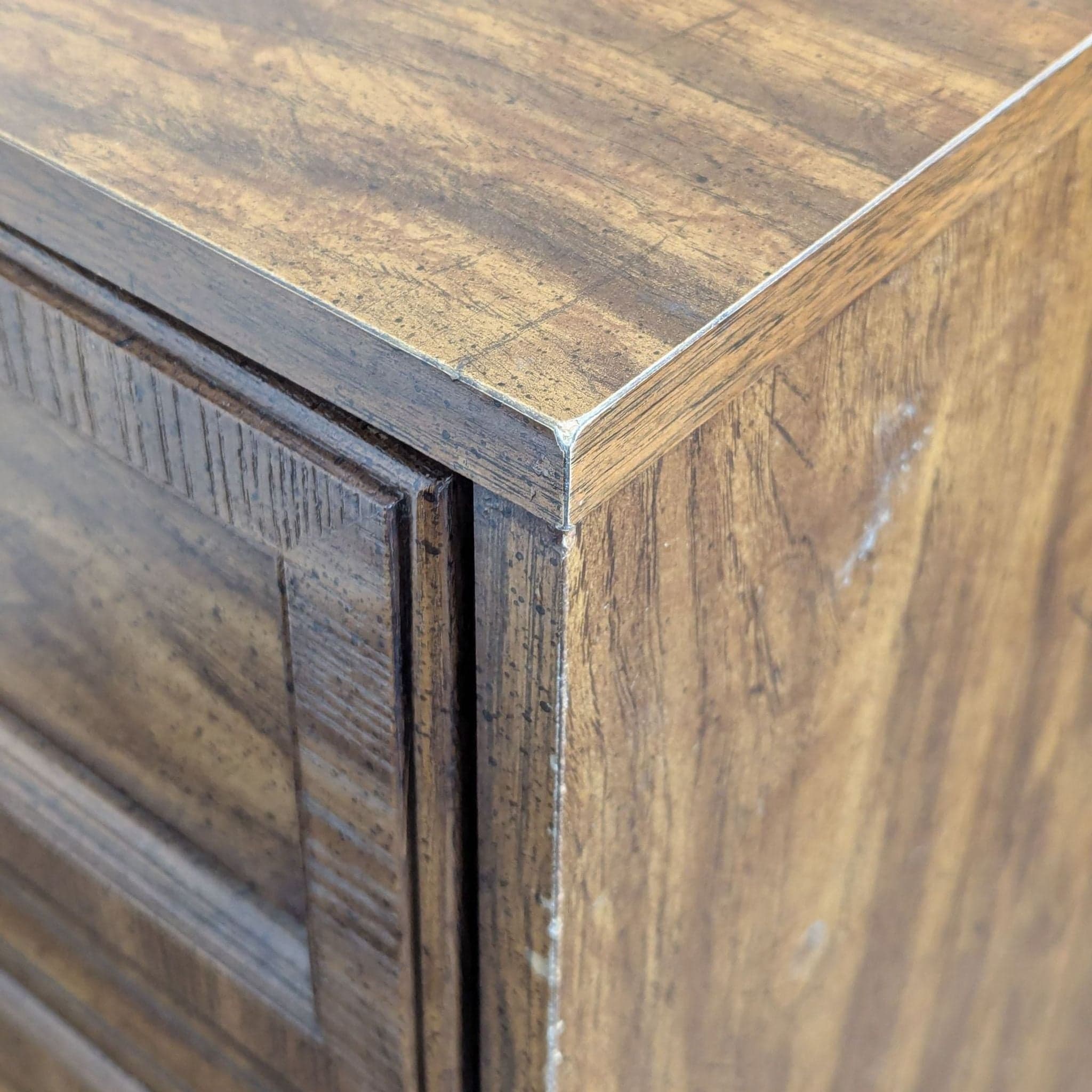 Classic 4-Drawer Wood Dresser with Silver Handles - Thumbnail 8