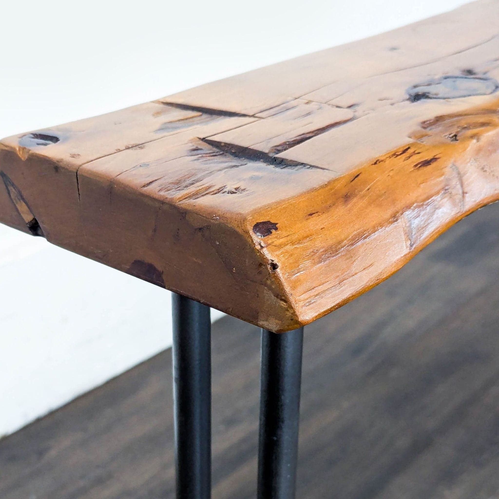 Live Edge Pipe Console Table - Thumbnail 6