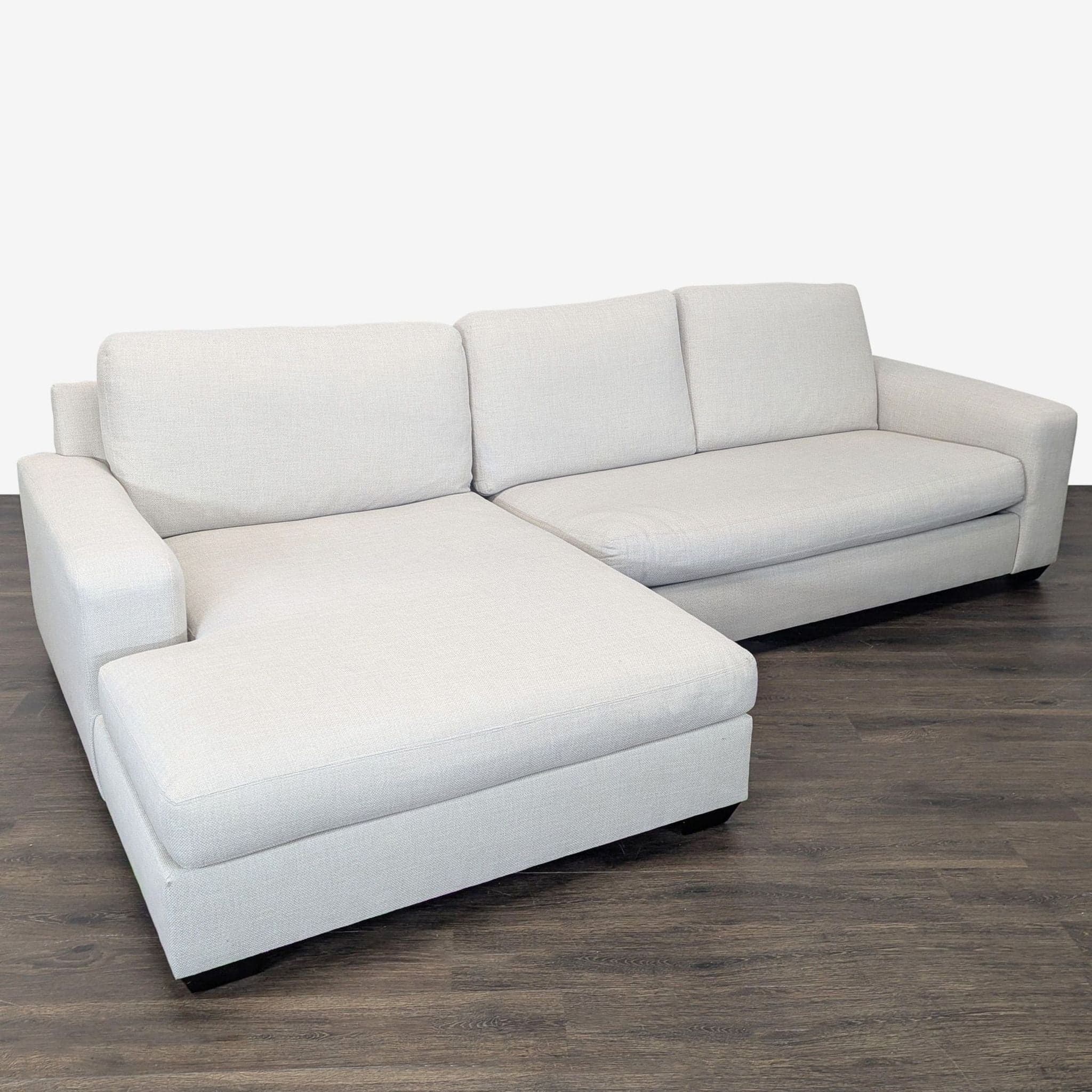 Pottery Barn Big Sur Modern Sectional Sofa with Chaise - Thumbnail 8
