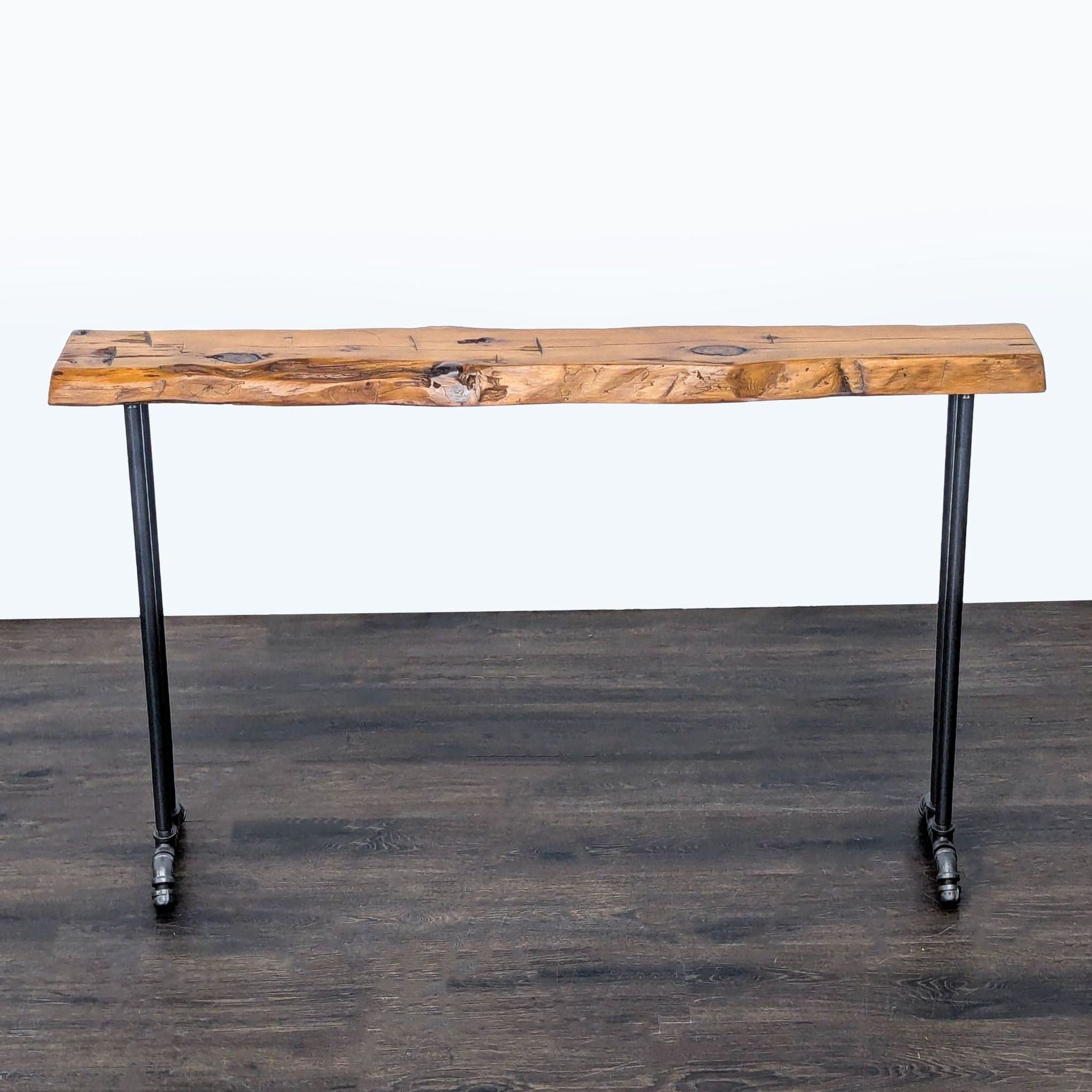 Live Edge Pipe Console Table - Thumbnail 4