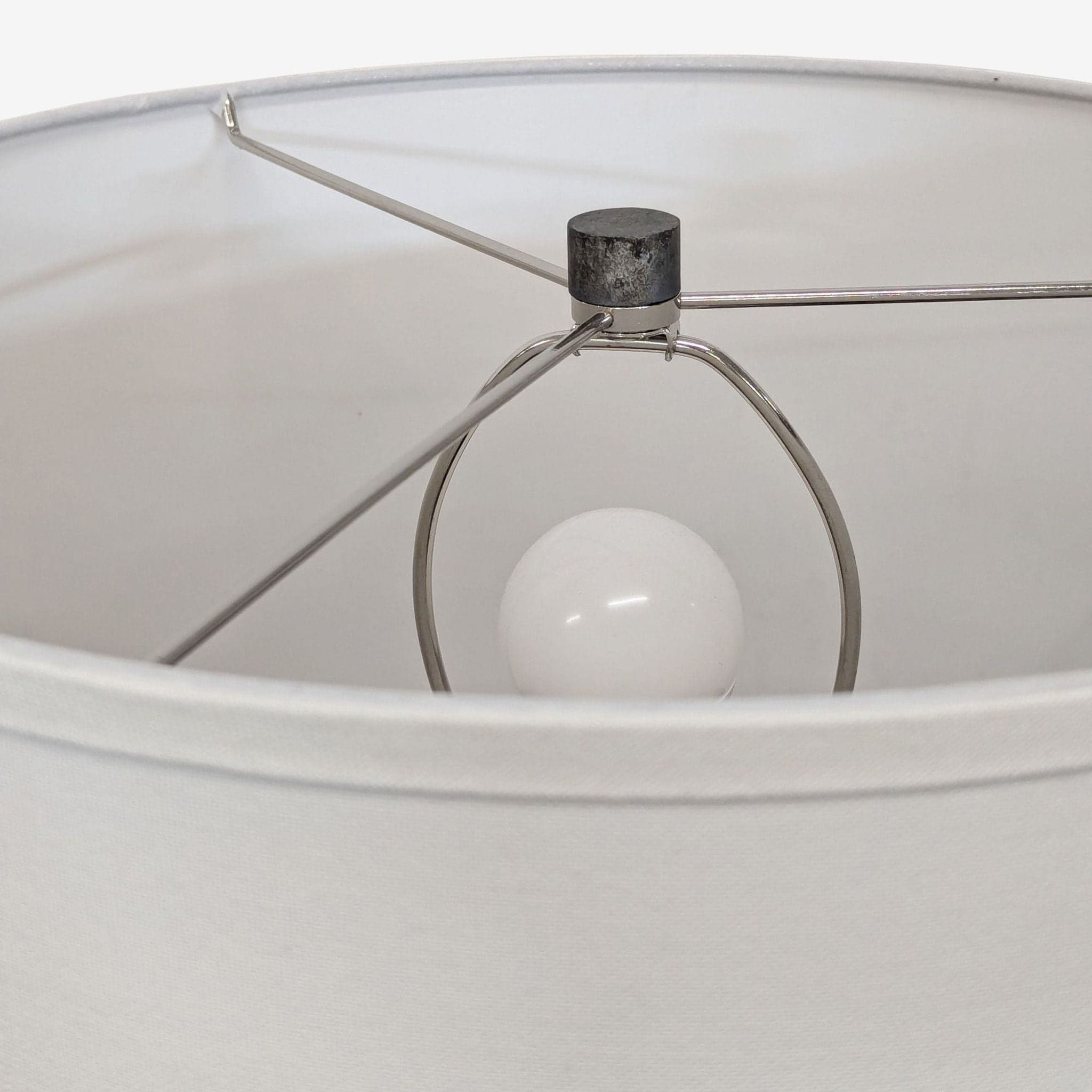 Troy Lighting Artifact Modern Table Lamp with Textured Black Base and White Shade - Thumbnail 3