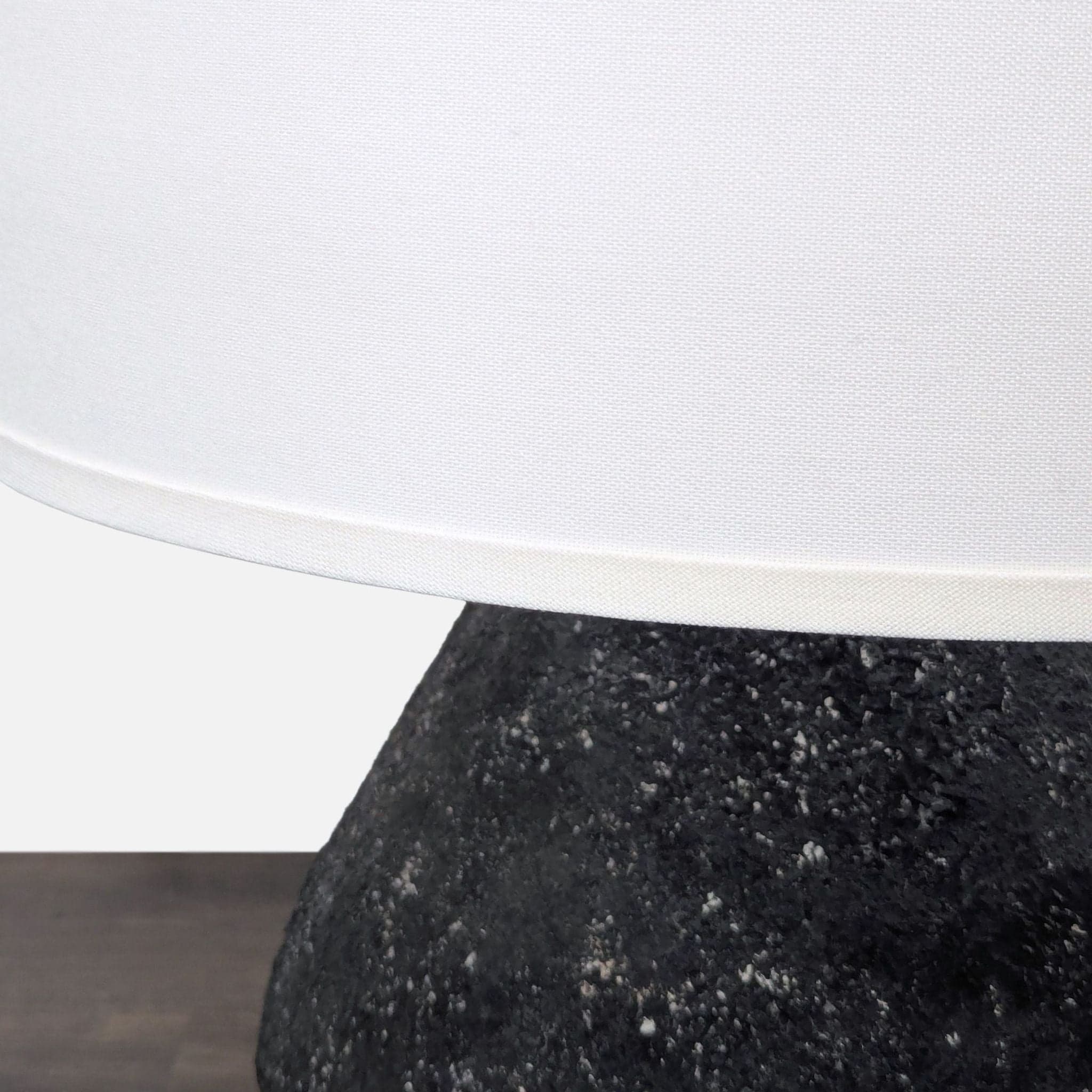 Troy Lighting Artifact Modern Table Lamp with Textured Black Base and White Shade - Thumbnail 4