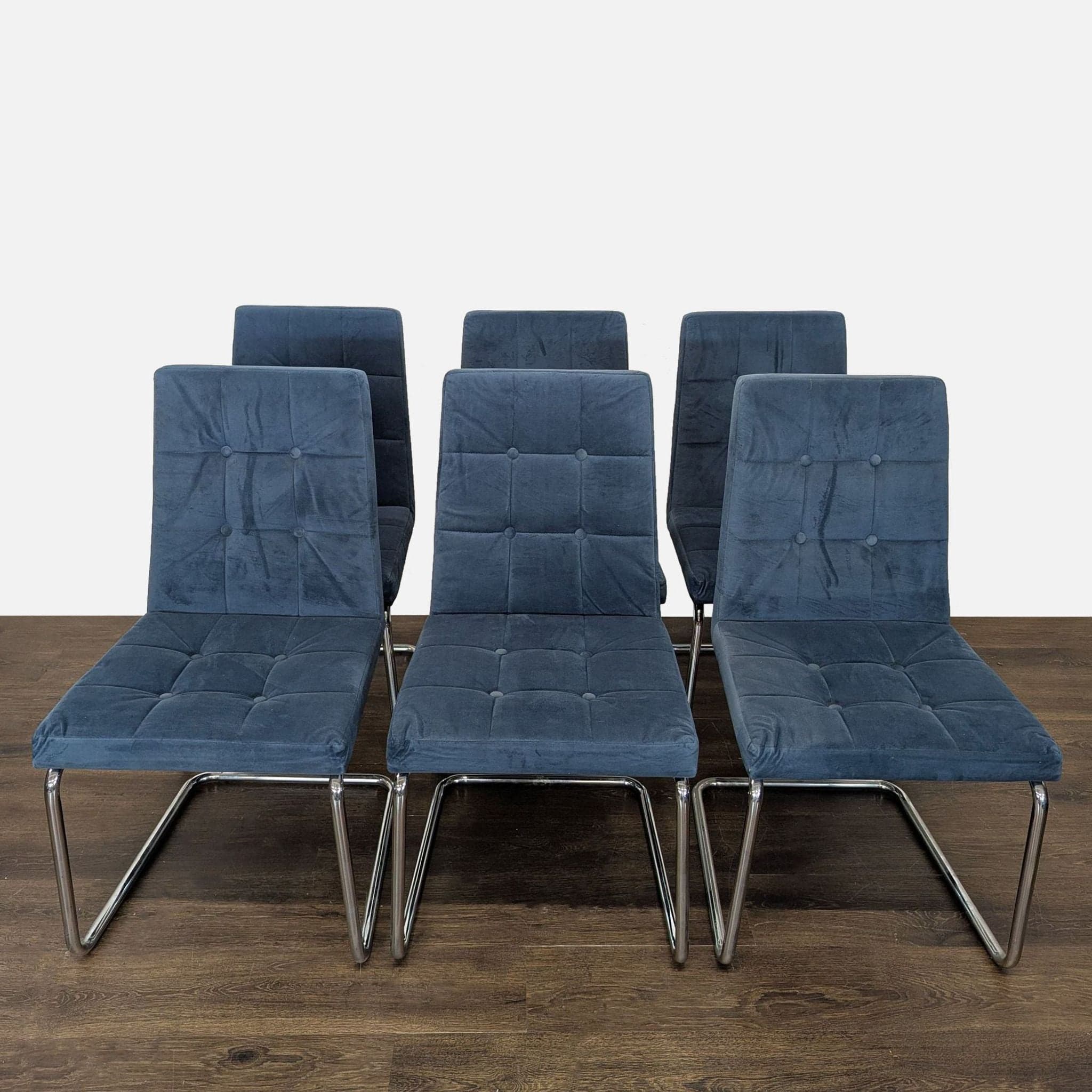 Set of Six CB2 Roya Dining Chairs - Image 1