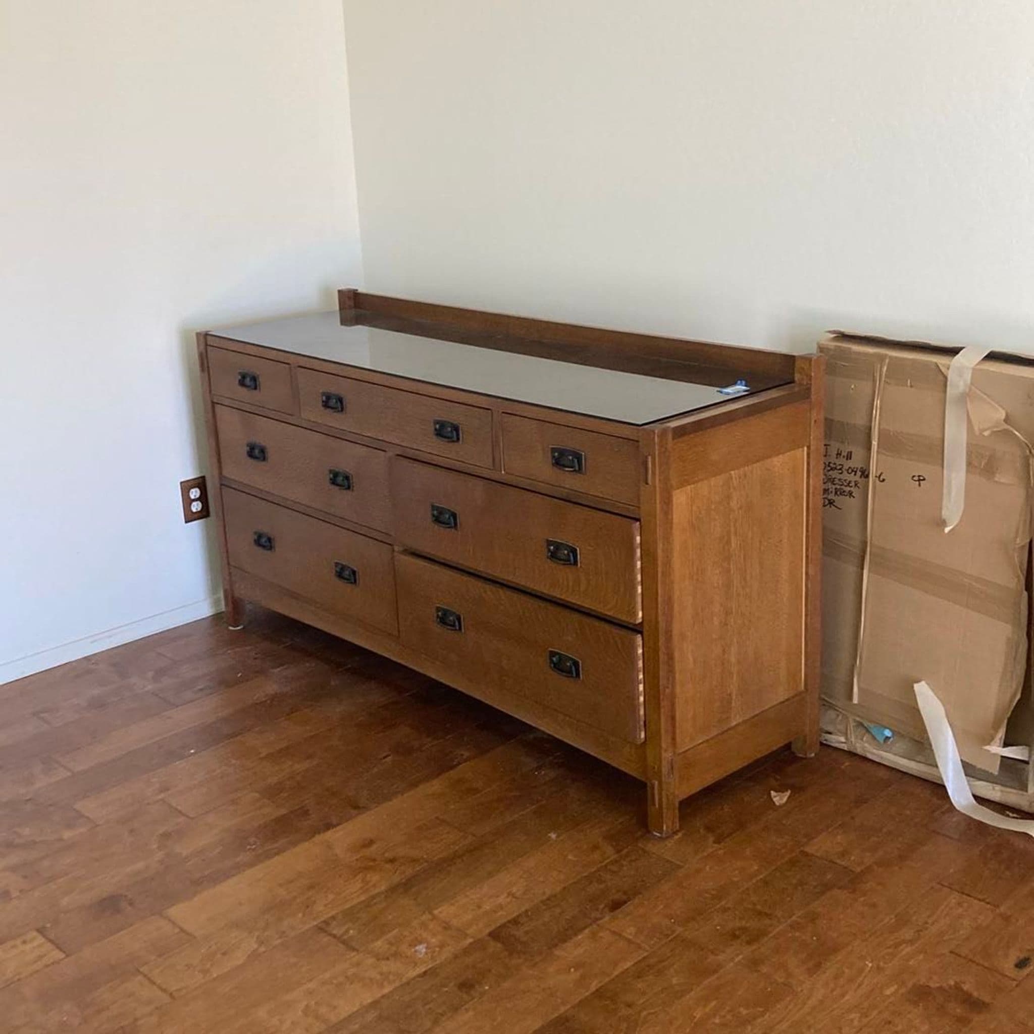 Stickley Solid Wood 7-Drawer Dresser with Metal Pulls - Thumbnail 2