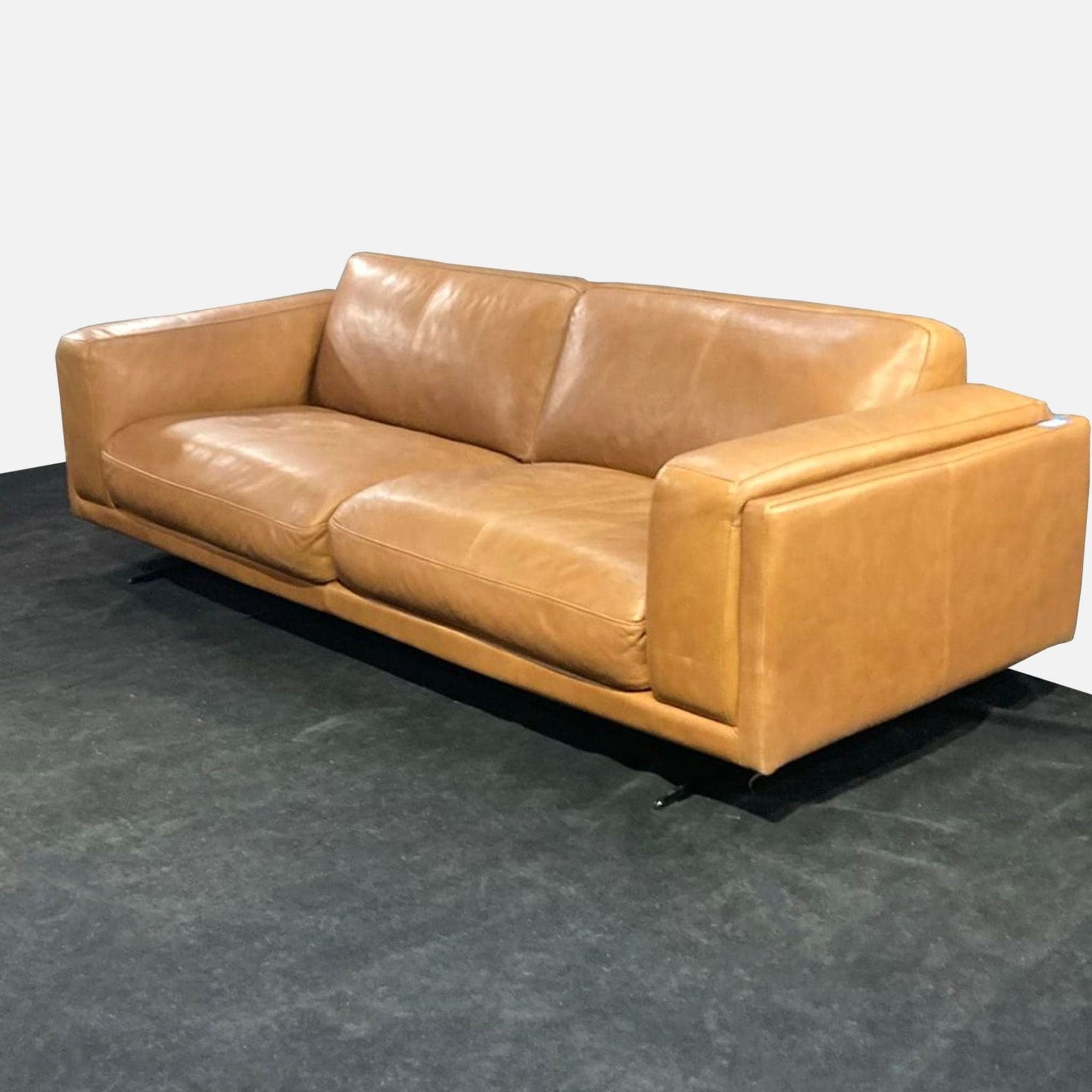 Copenhagen Furniture Nobu Caramel Leather Sofa - Thumbnail 2