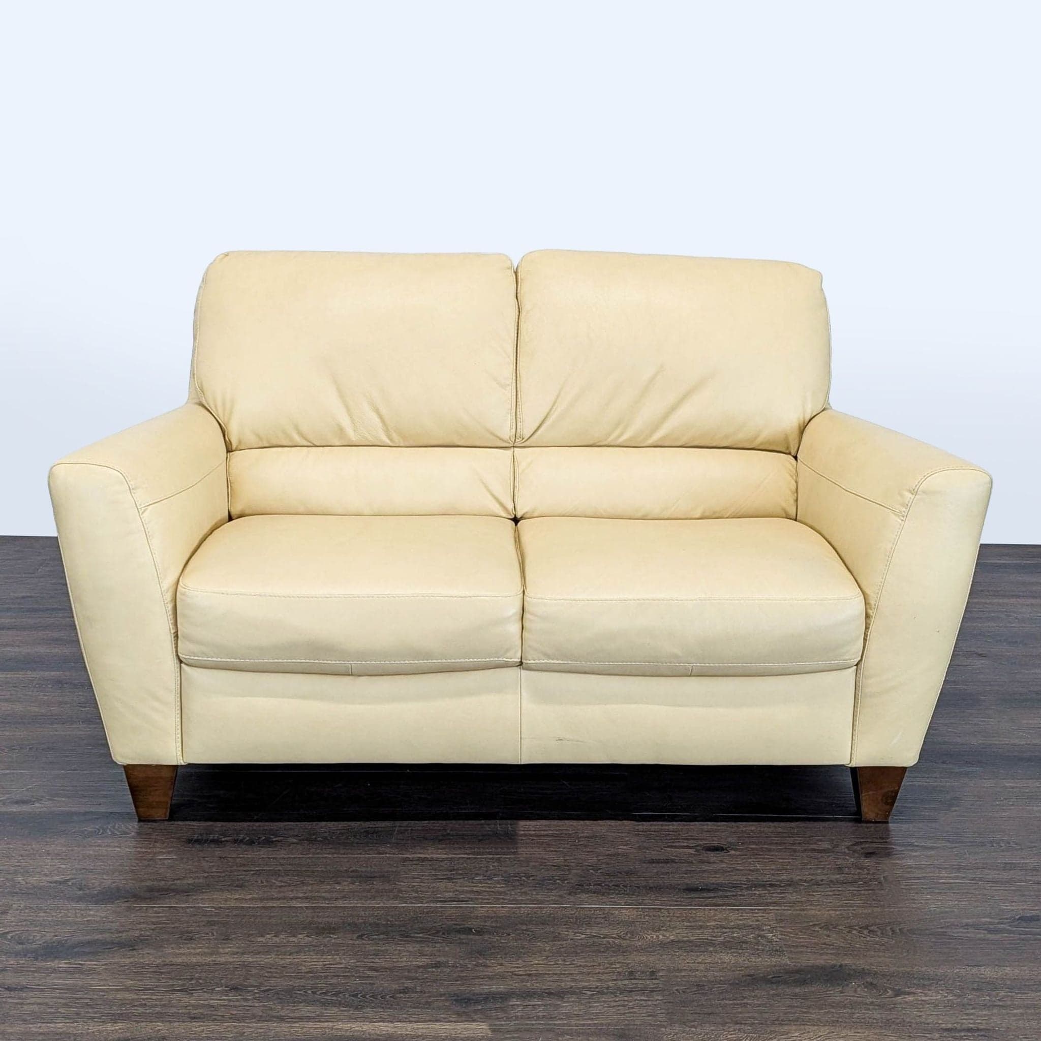 Natuzzi Leather Loveseat – Modern and Comfortable Two-Seater Sofa - Image 1