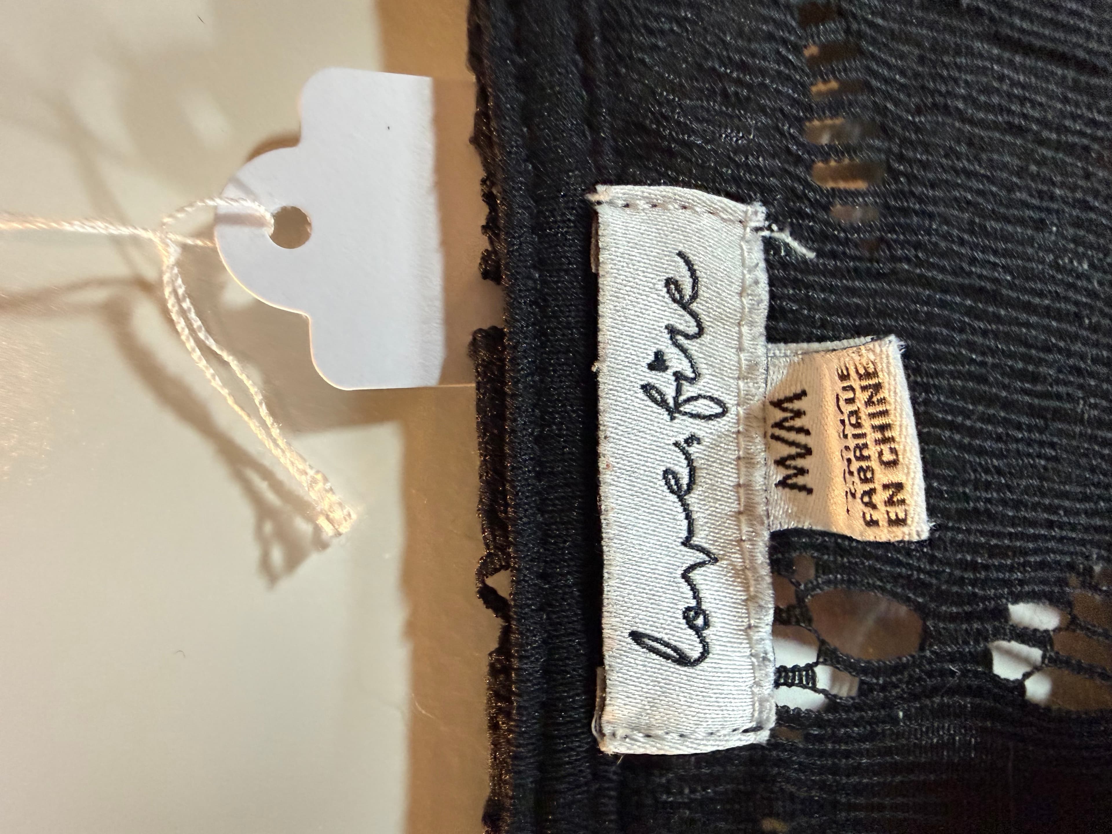 Love, Fire Black Lace Kimono Cardigan M - Thumbnail 2