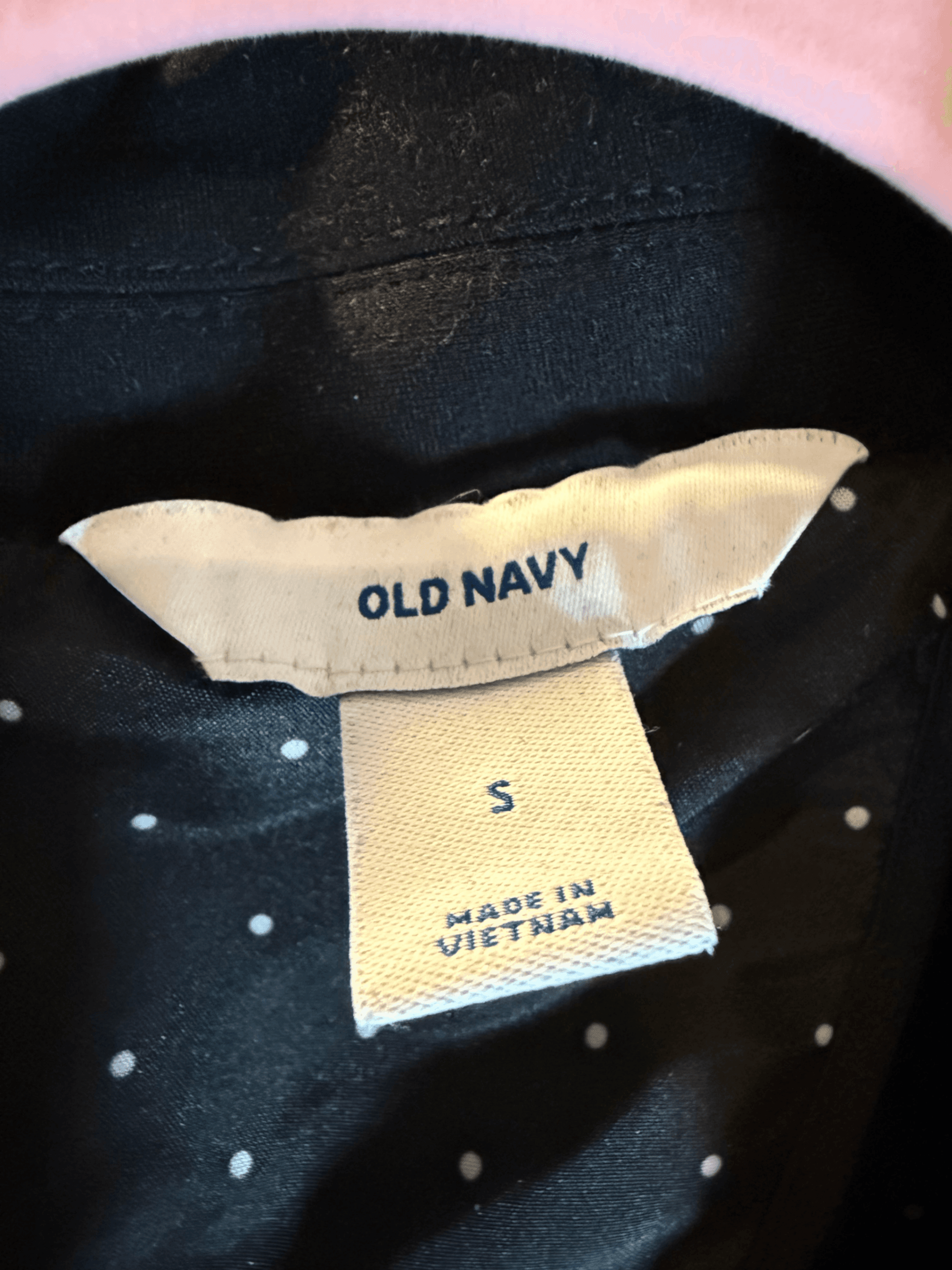 Black Blazer with Polka Dot Lining Size S - Thumbnail 3