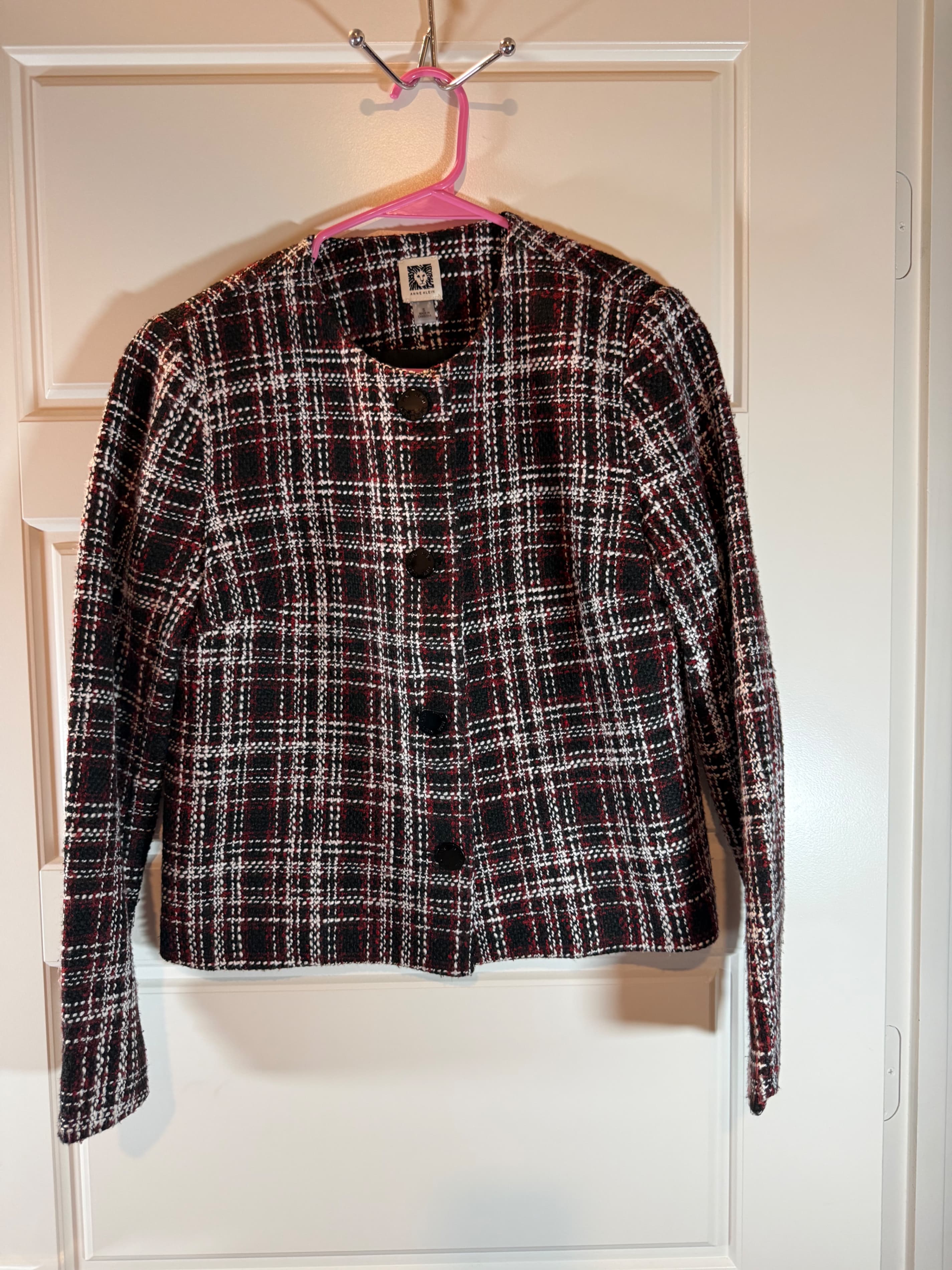 Anne Klein Plaid Jacket Size S - Image 1