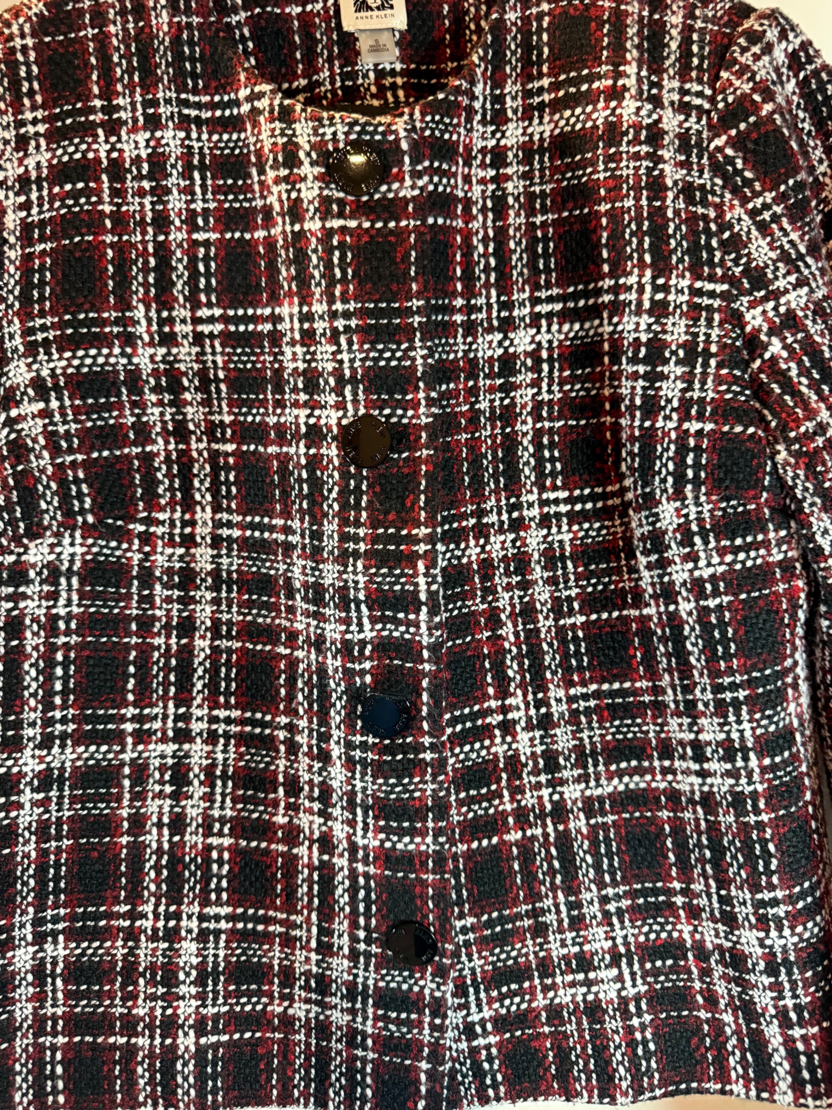 Anne Klein Plaid Jacket Size S - Thumbnail 3