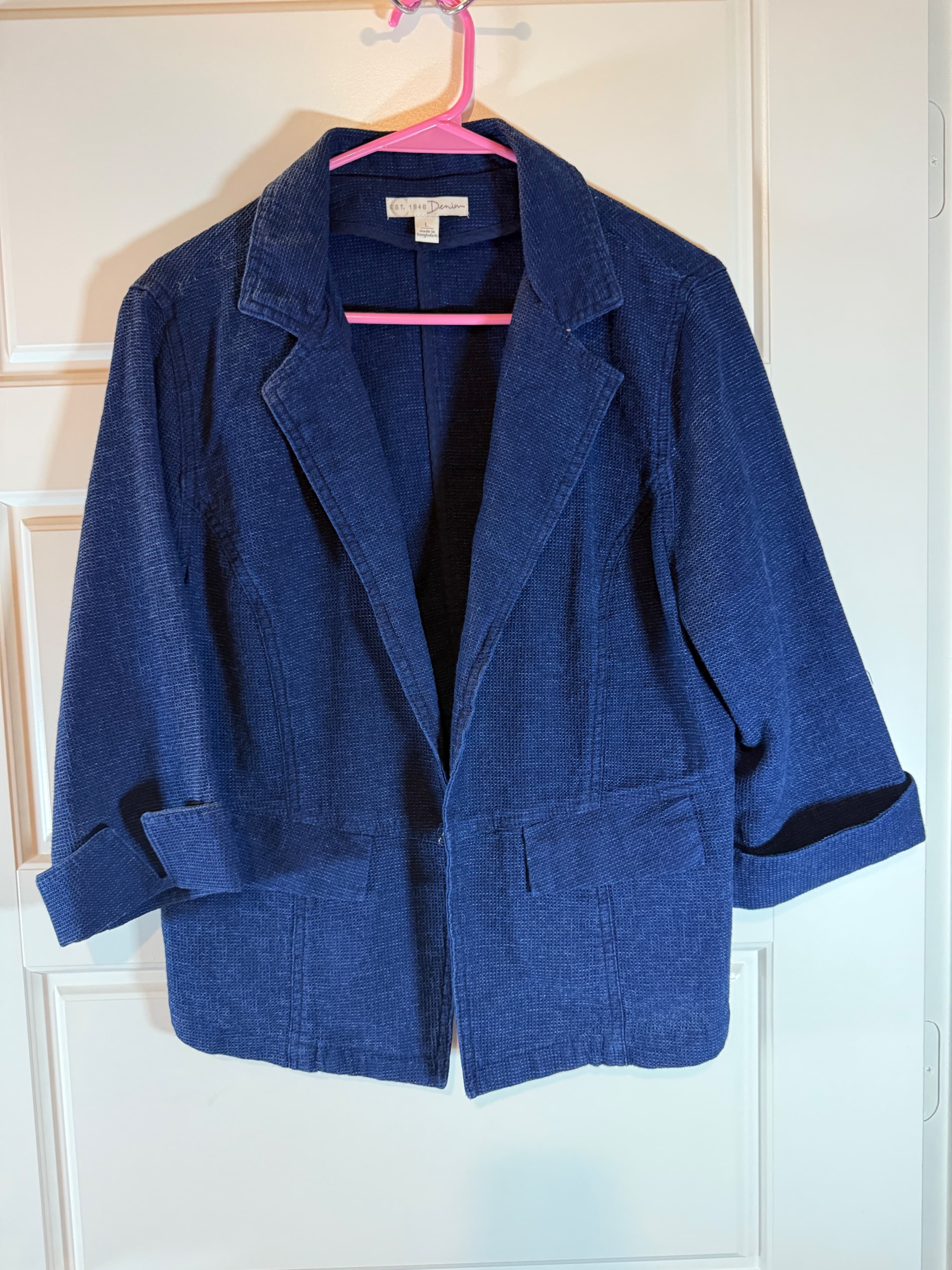 Catos Soft Denim Blue Blazer Jacket Size L - Image 1