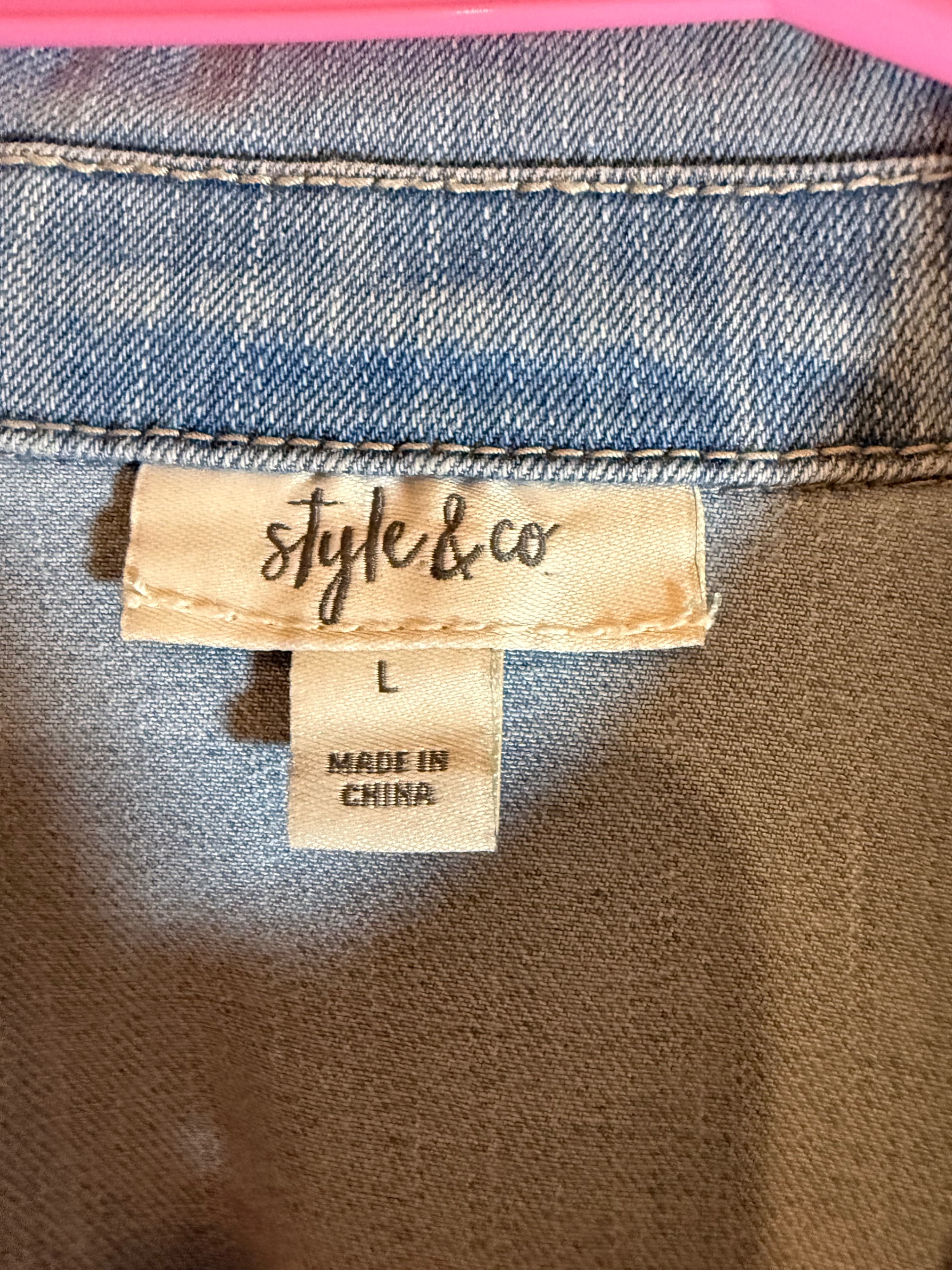 Style & Co Women's Denim Jacket Size L - Thumbnail 3