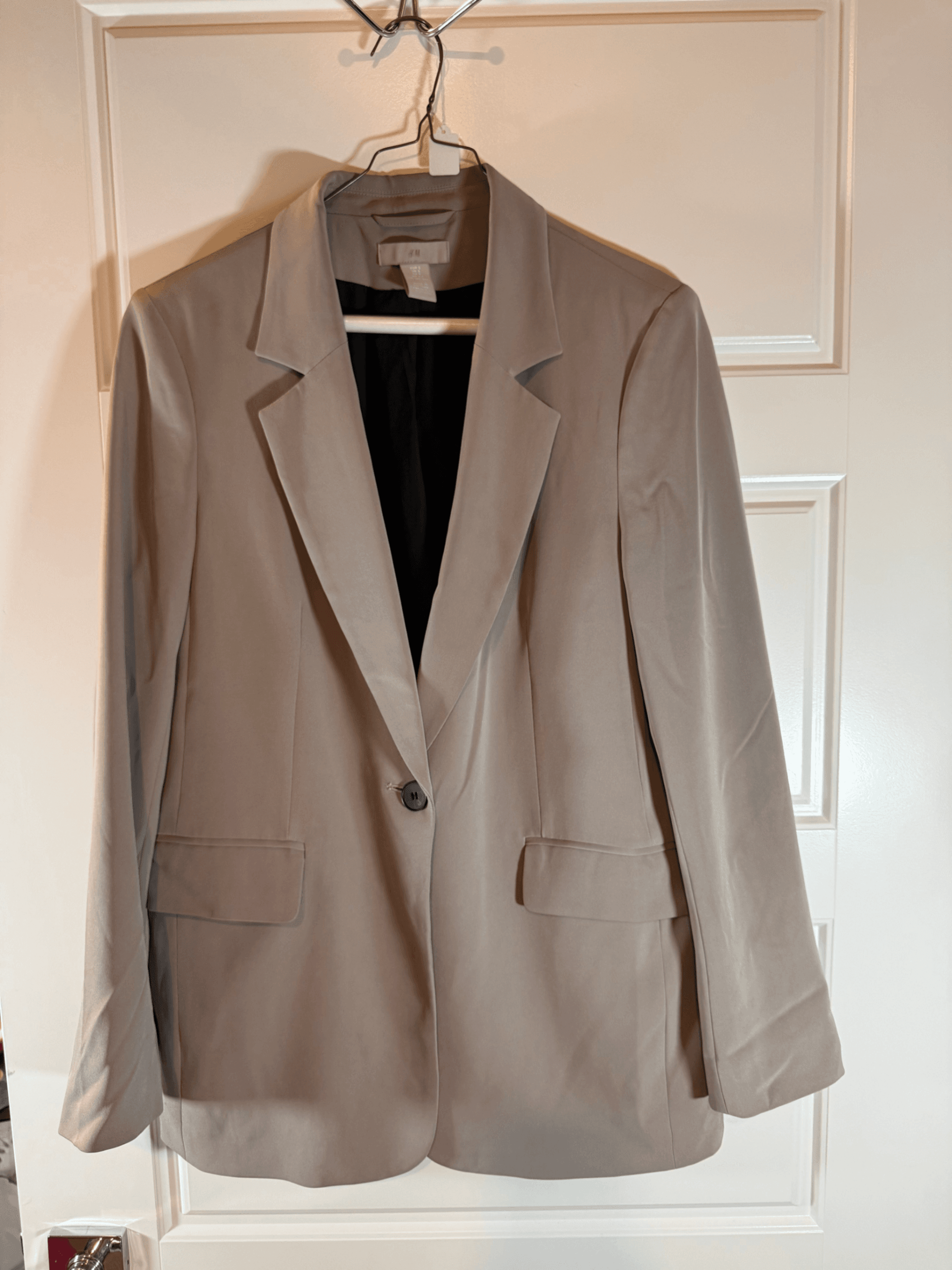 Beige Blazer with Single Button Closure Size S - Image 1