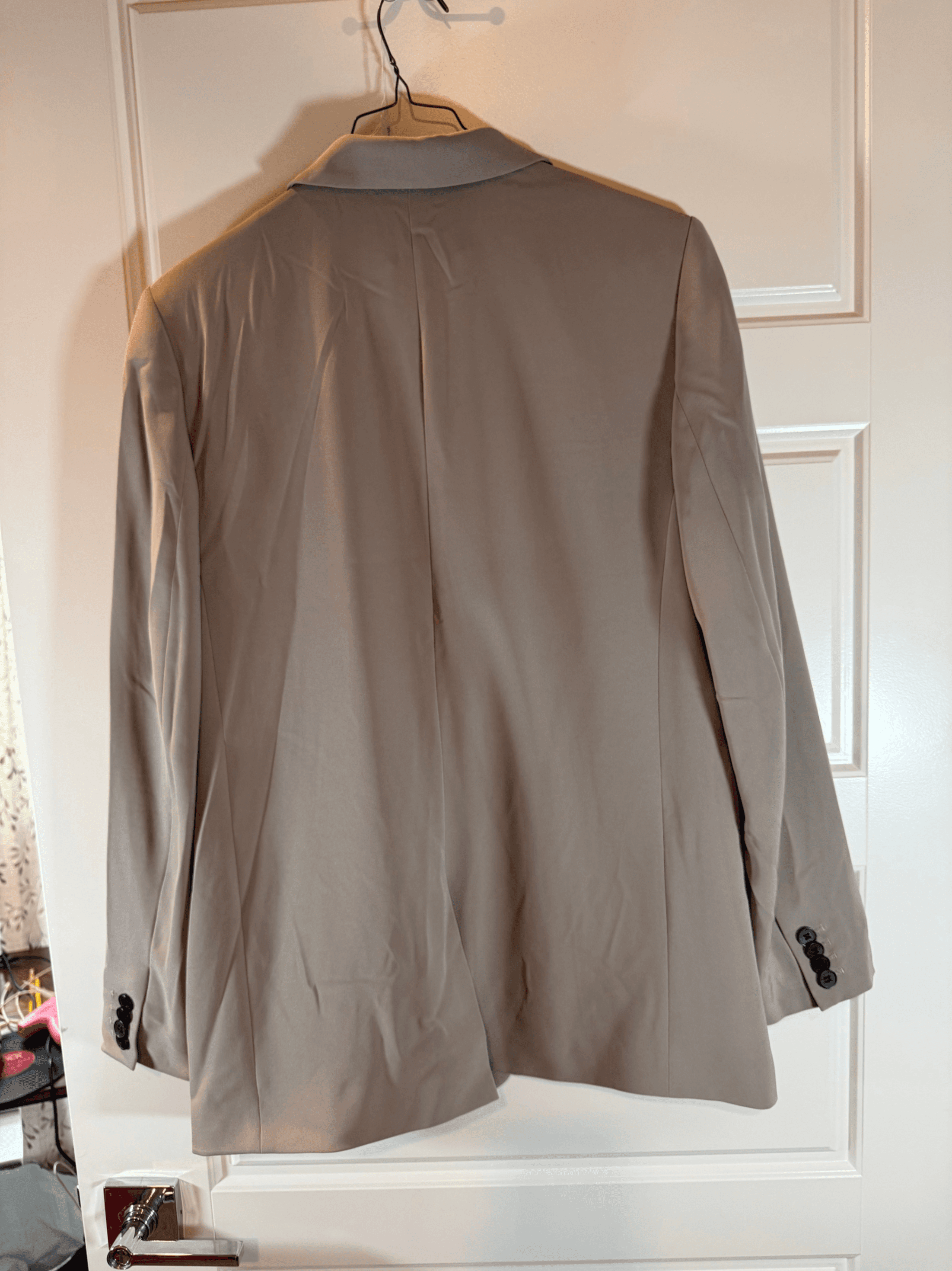 Beige Blazer with Single Button Closure Size S - Thumbnail 2