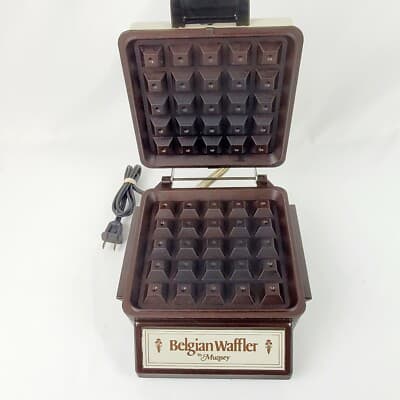 Vintage Retro Kitchen Belgian Waffler by Munsey Single Waffle Maker BW-2.  500W. - Thumbnail 5