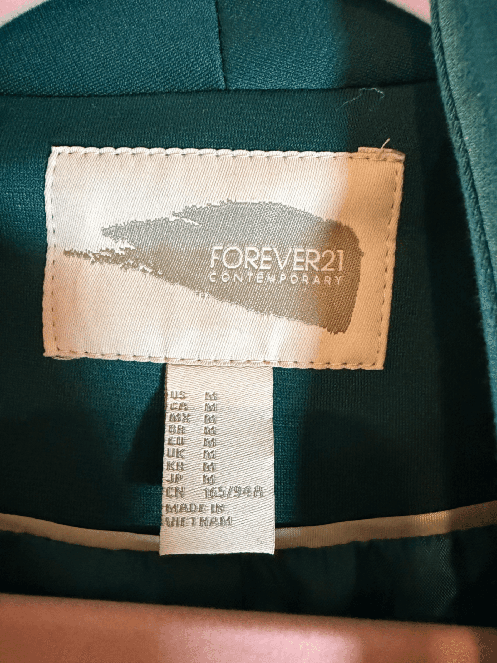 Forever 21 Women's Open Front Blazer Teal Size M - Thumbnail 3
