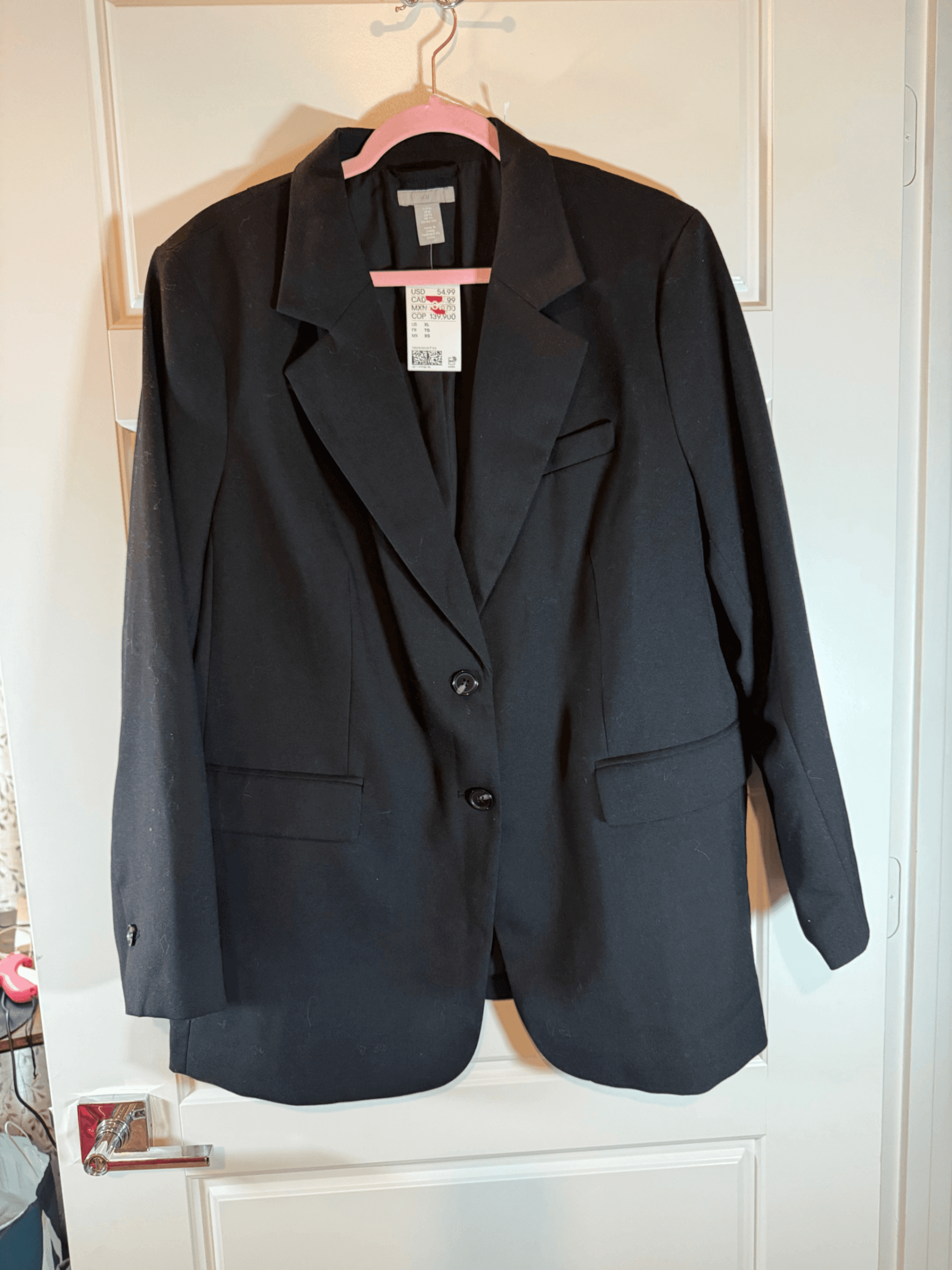 NWT H&M Black Blazer Jacket Size 36 - Image 1