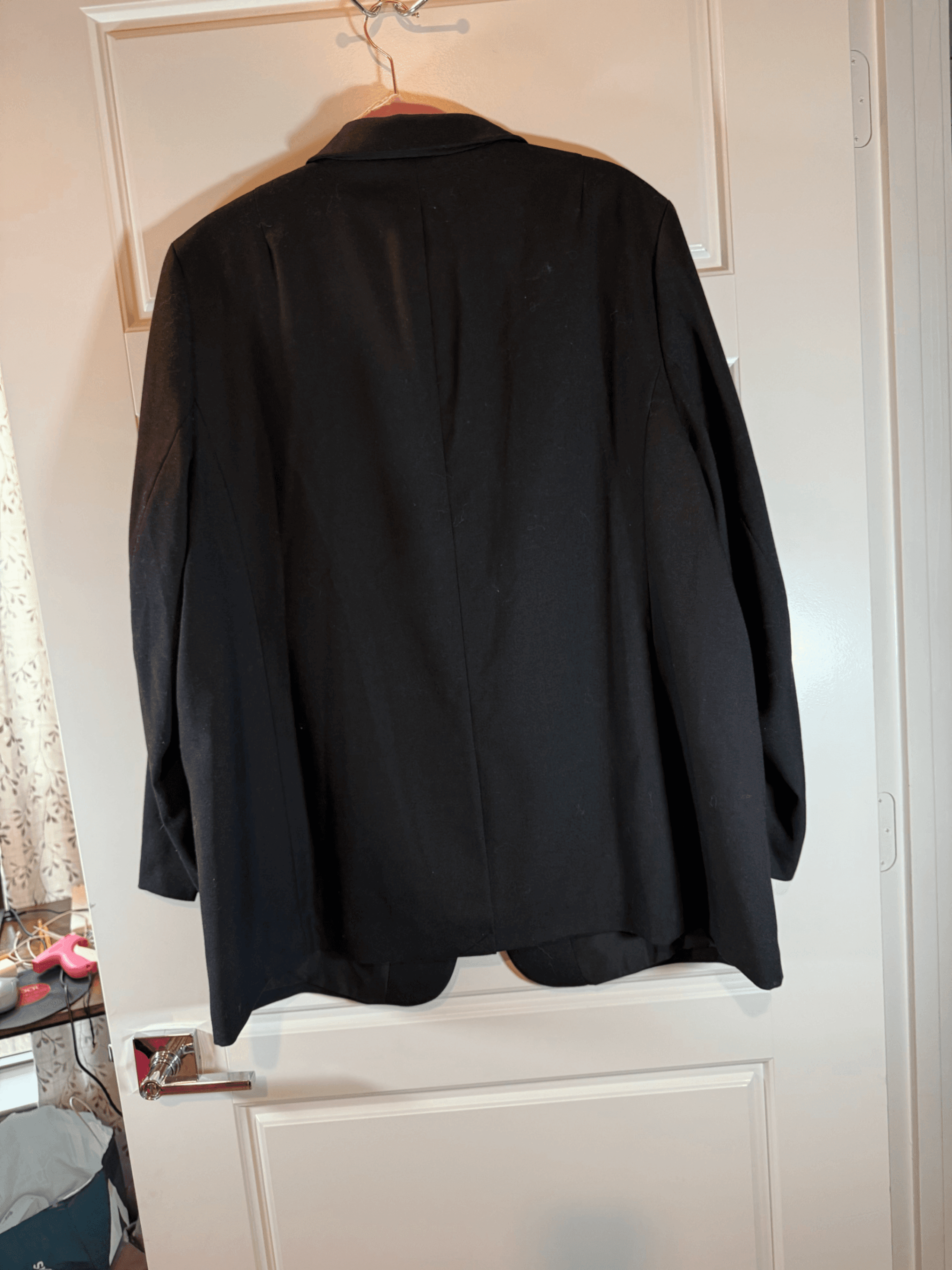 NWT H&M Black Blazer Jacket Size 36 - Thumbnail 2