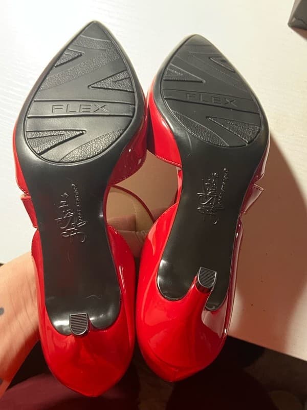 LifeStride Suki Fire Red Patent Pointed Toe Mary Jane D'Orsay Pumps - Thumbnail 3