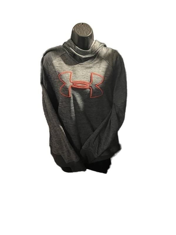 Under Armour Women's ColdGear Hooded Sweatshirt XL Gray/Coral - Image 1