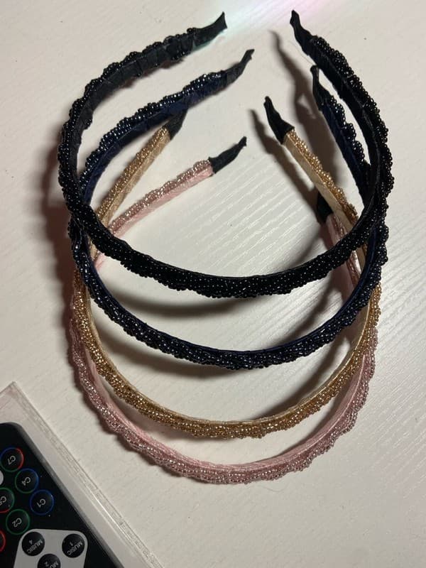 Set of 4 Elegant Beaded Braided Hairband Headbands for Women and Girls - Image 1