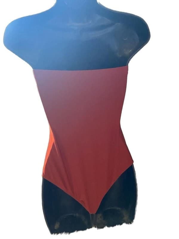 Fashion Nova Strapless Seamless Scoop Neck Bodysuit - Terracotta - Thumbnail 2