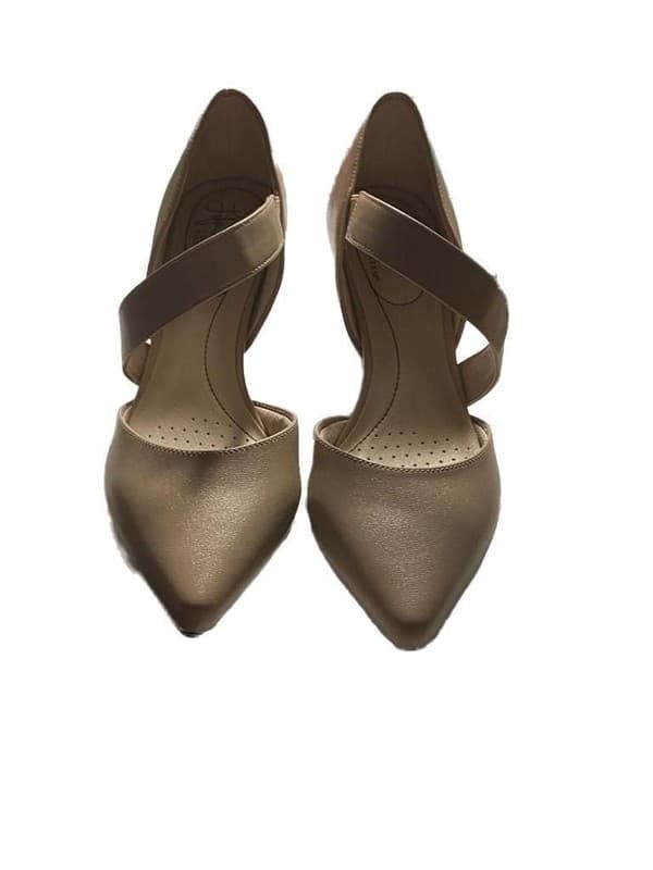 LifeStride Suki Soft System Asymmetric Strap Pumps Taupe - Image 1