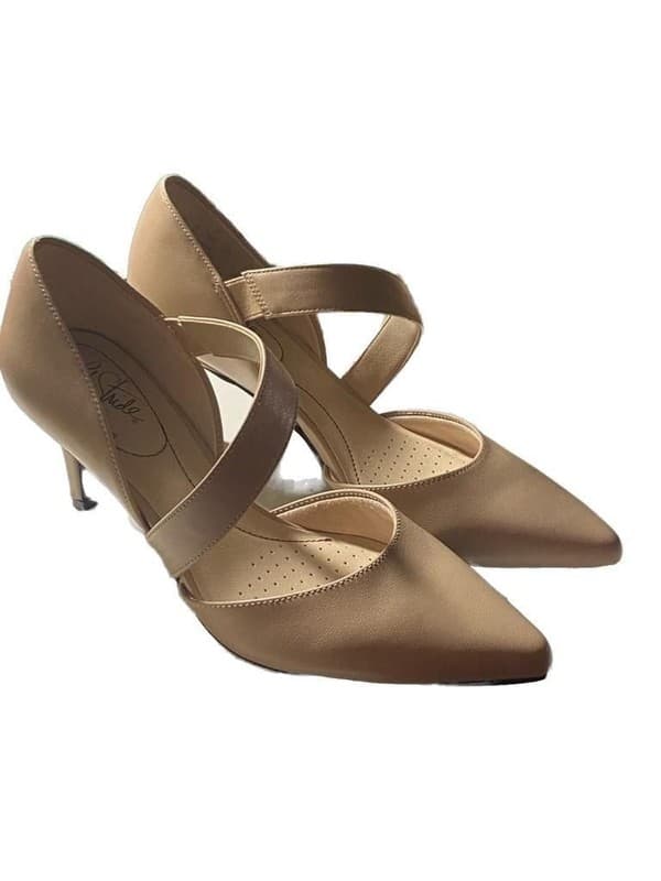 LifeStride Suki Soft System Asymmetric Strap Pumps Taupe - Thumbnail 2