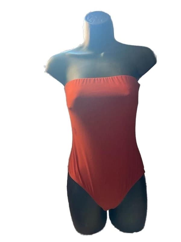 Fashion Nova Strapless Seamless Scoop Neck Bodysuit - Terracotta - Image 1