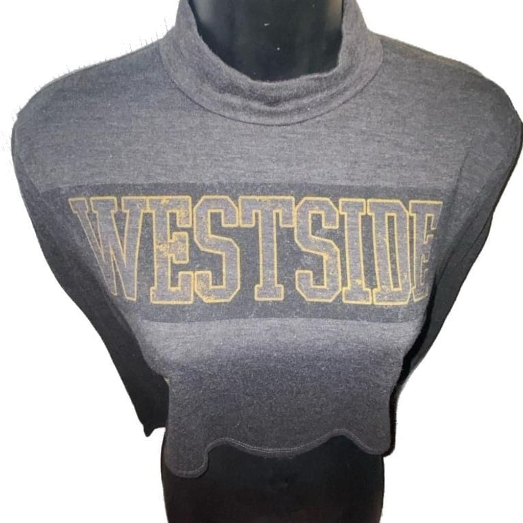 Workshop Westside Graphic Cropped Long Sleeve Mock Neck Top - Thumbnail 2