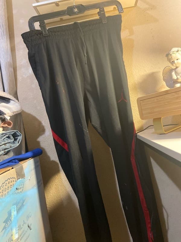 Jordan Mens Dri-FIT 23 Alpha Training Track Pants Black/Red