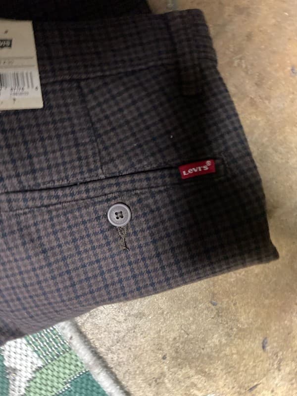 Levi's XX Chino Relaxed Straight Brown Plaid Pants 34x30 - Thumbnail 7