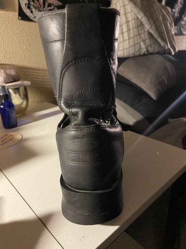 Harley-Davidson Men's Motorcycle Boots Sz 10 US 91003 Black Biker Buckle Combat - Thumbnail 4
