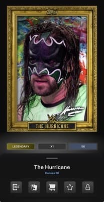 Topps Slam WWE HURRICANE SHANE HELMS Canvas 26 Guilded Greats Legendary Digital - Thumbnail 3