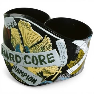 WWE Slap Bands WWF HARDCORE CHAMPIONSHIP Title Belt Series 3 RARE - Thumbnail 6