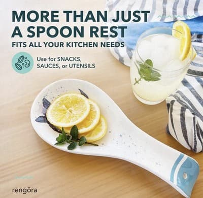 Kitchen Ceramic Spoon Rest Holder Stovetop Counter Coastal Decor Sea Turtle - Thumbnail 6